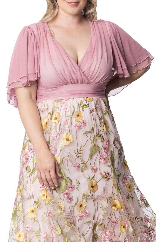 Lillian Embroidered Cocktail Dress - Plus - Image 6