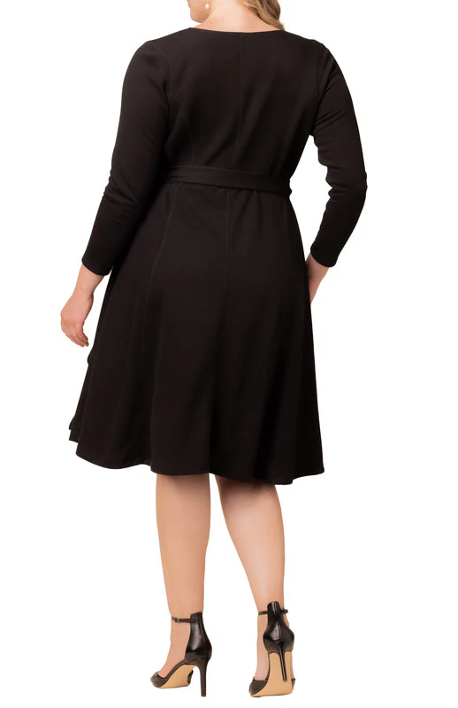 London Sweater Knit Wrap Dress - Plus - Image 2