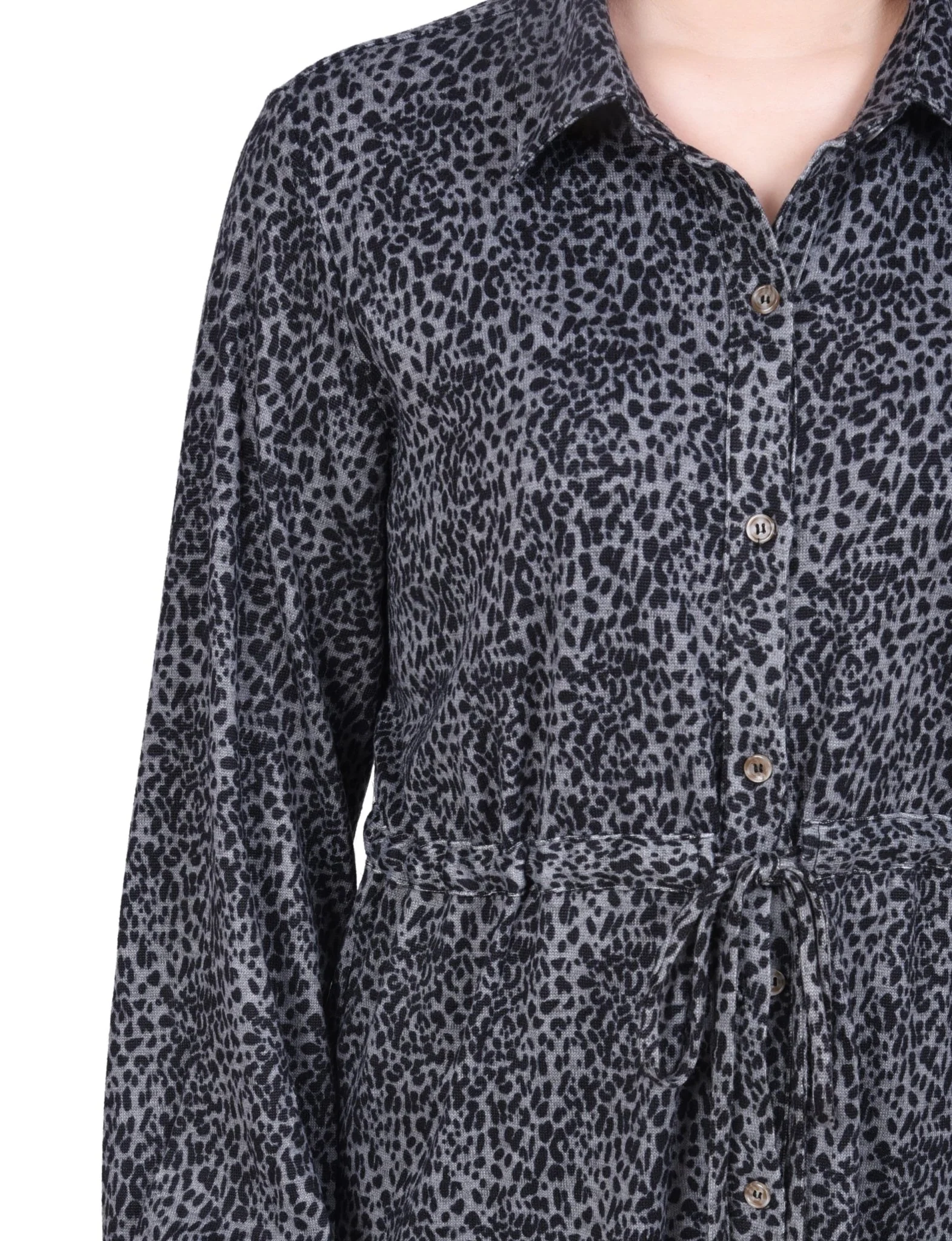 Long Dolman Sleeve Drawstring-Waist Tunic Top - Petite - Image 15