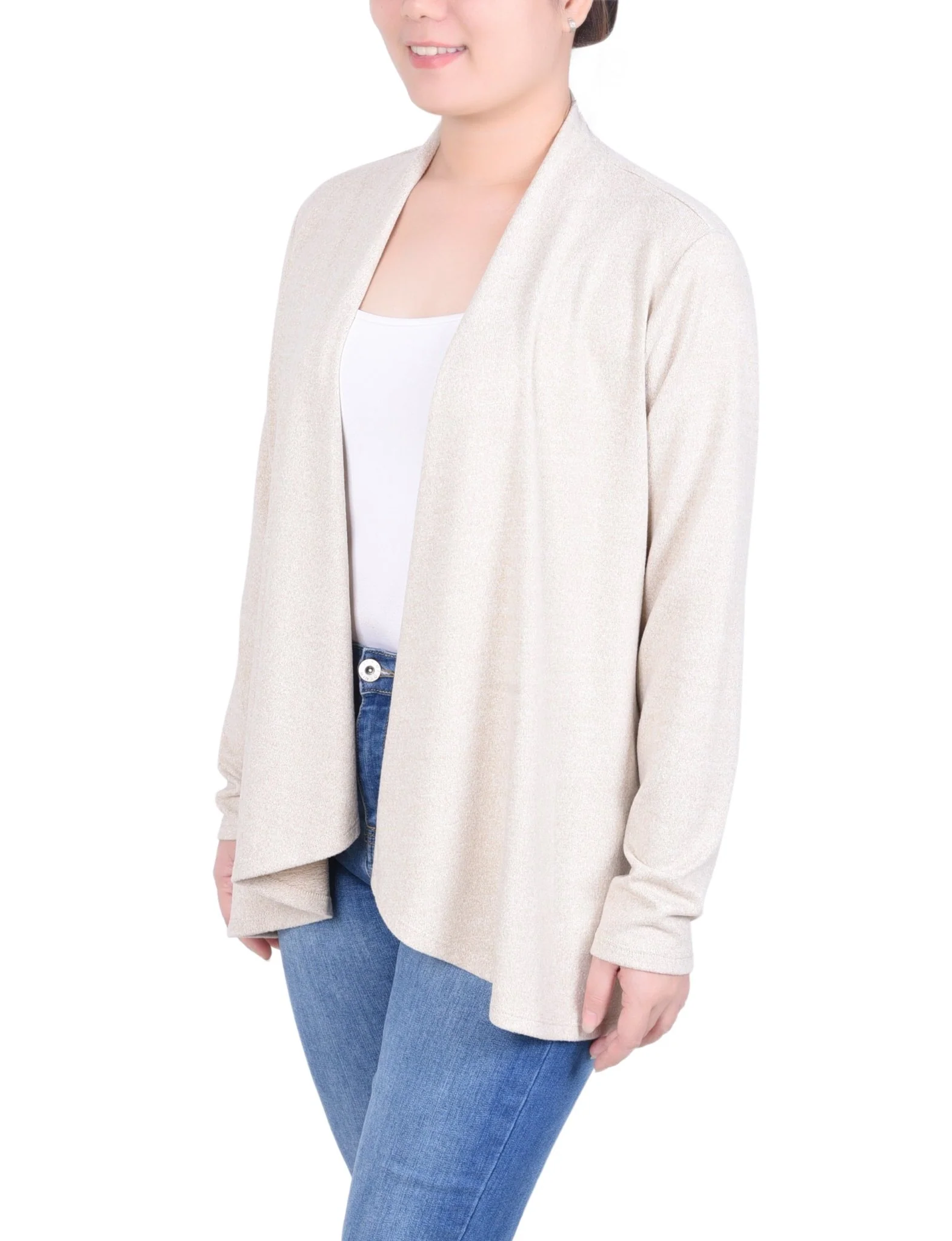 Long Sleeve Swing Cardigan - Petite - Image 14