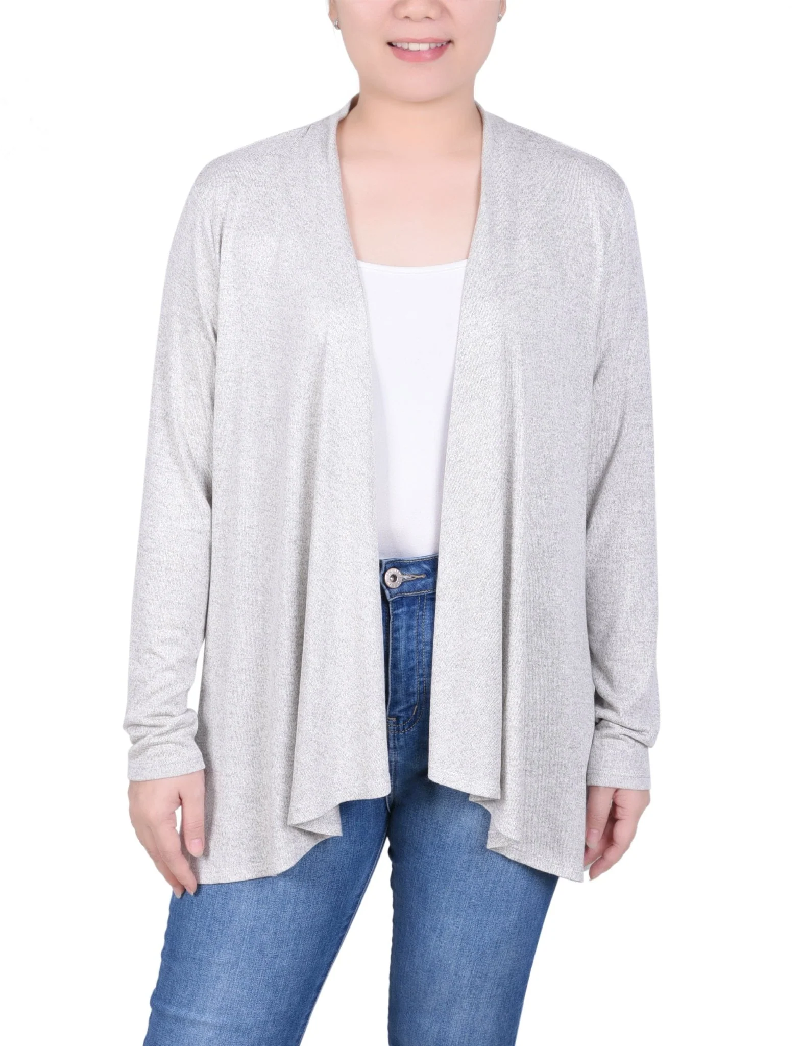 Long Sleeve Swing Cardigan - Petite - Image 9