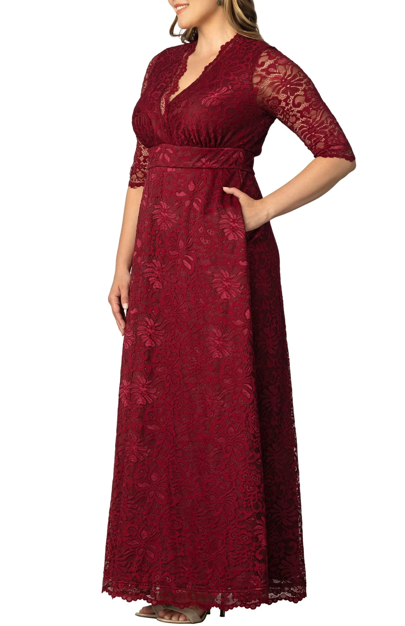 Maria Lace Evening Gown - Plus - Image 12