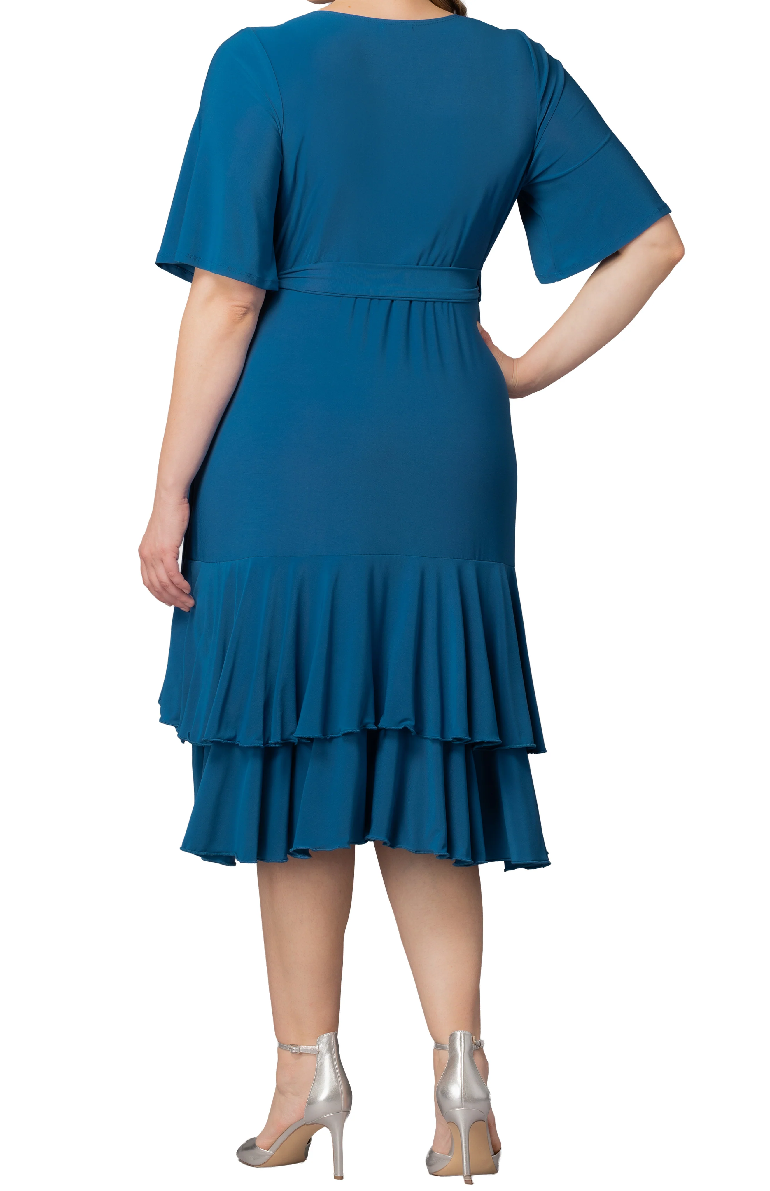 Miranda Wrap Dress  - Aegean Blue -  Plus - Image 2