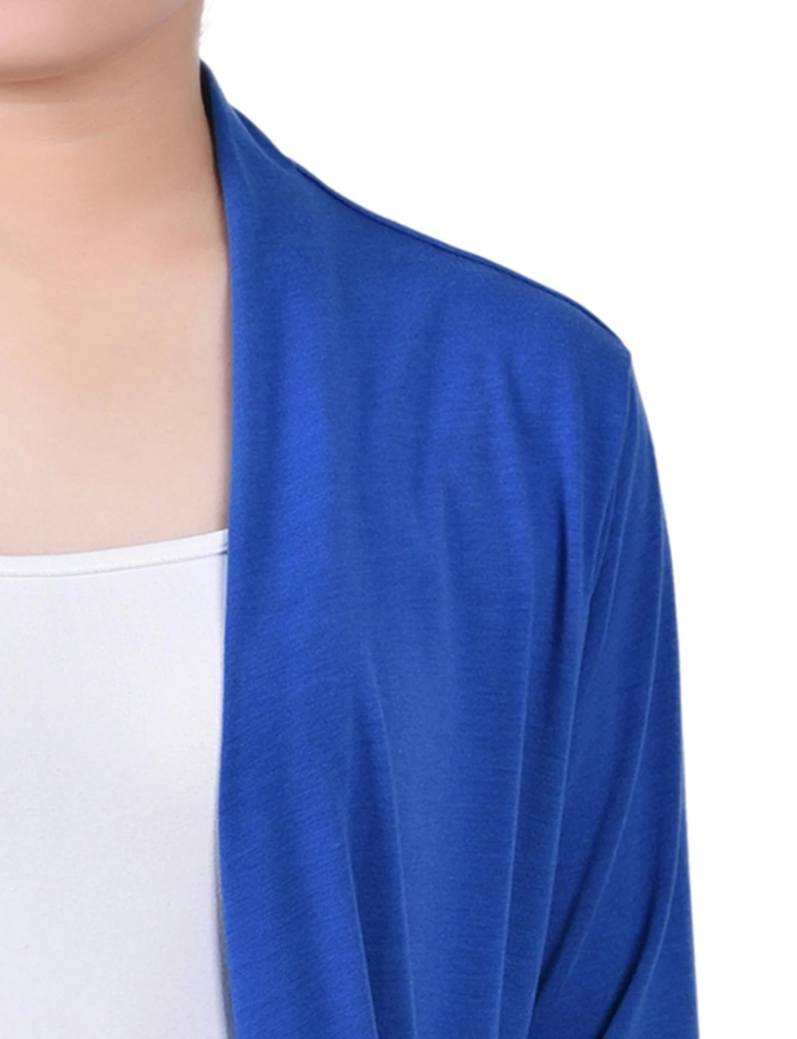 Nautical Blue Solid 3/4 Sleeve Cardigan - Image 3