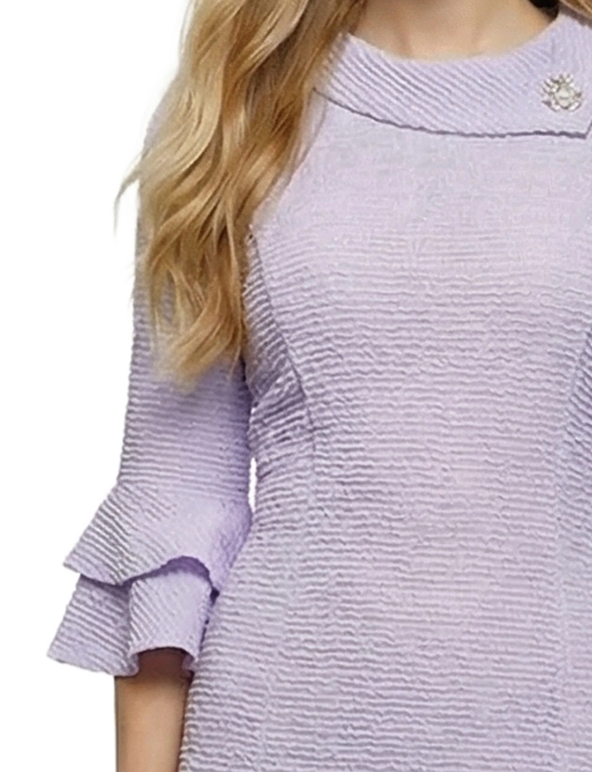 NY Collection 3/4 Sleeve Shawl Collar Dress - Image 10