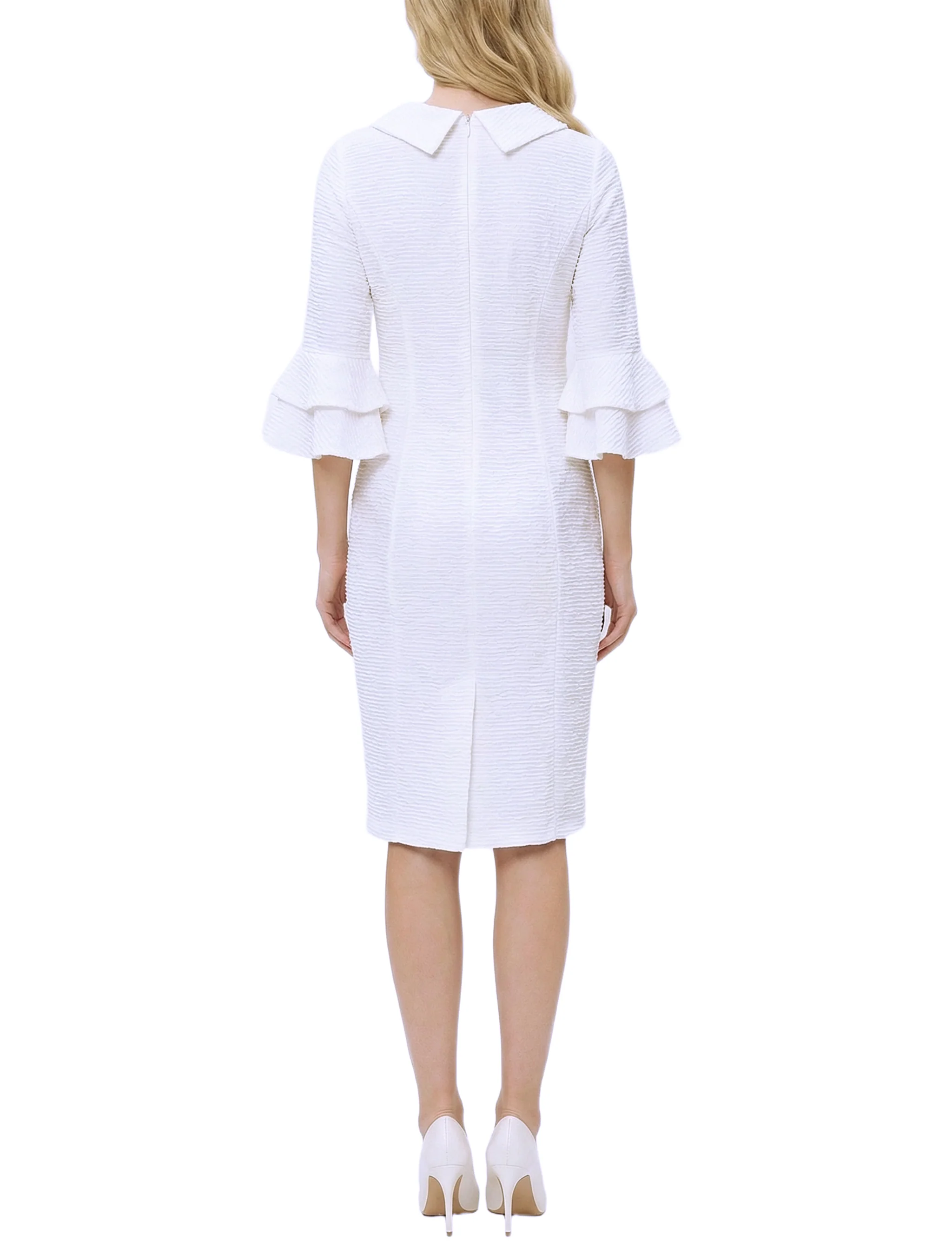 NY Collection 3/4 Sleeve Shawl Collar Dress - Image 16