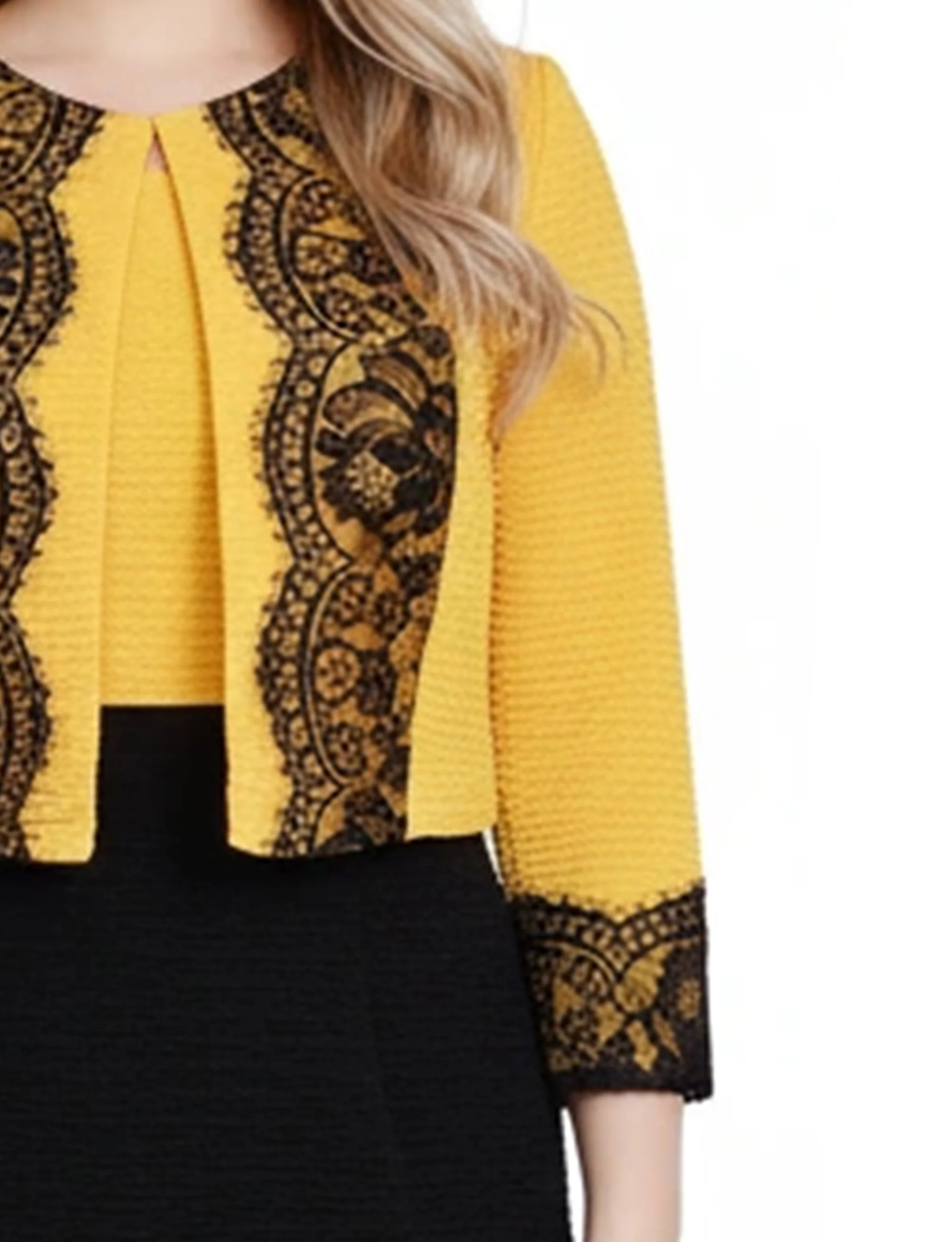 NY Collection Lace-Detail 2 Piece Textured Knit Dress Set - Image 12