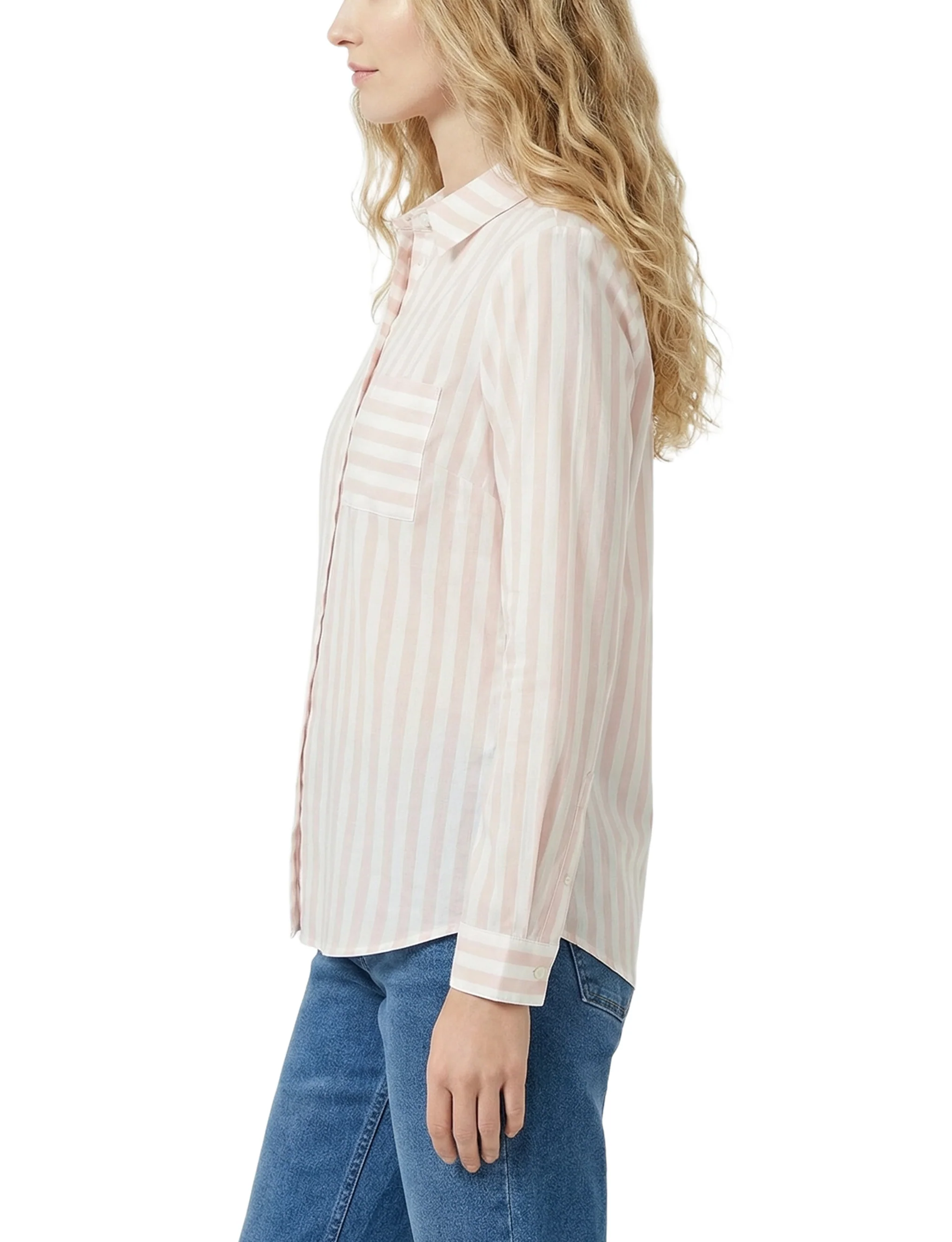 NY Collection Long Sleeve Blouse With Chest Pocket - Image 11
