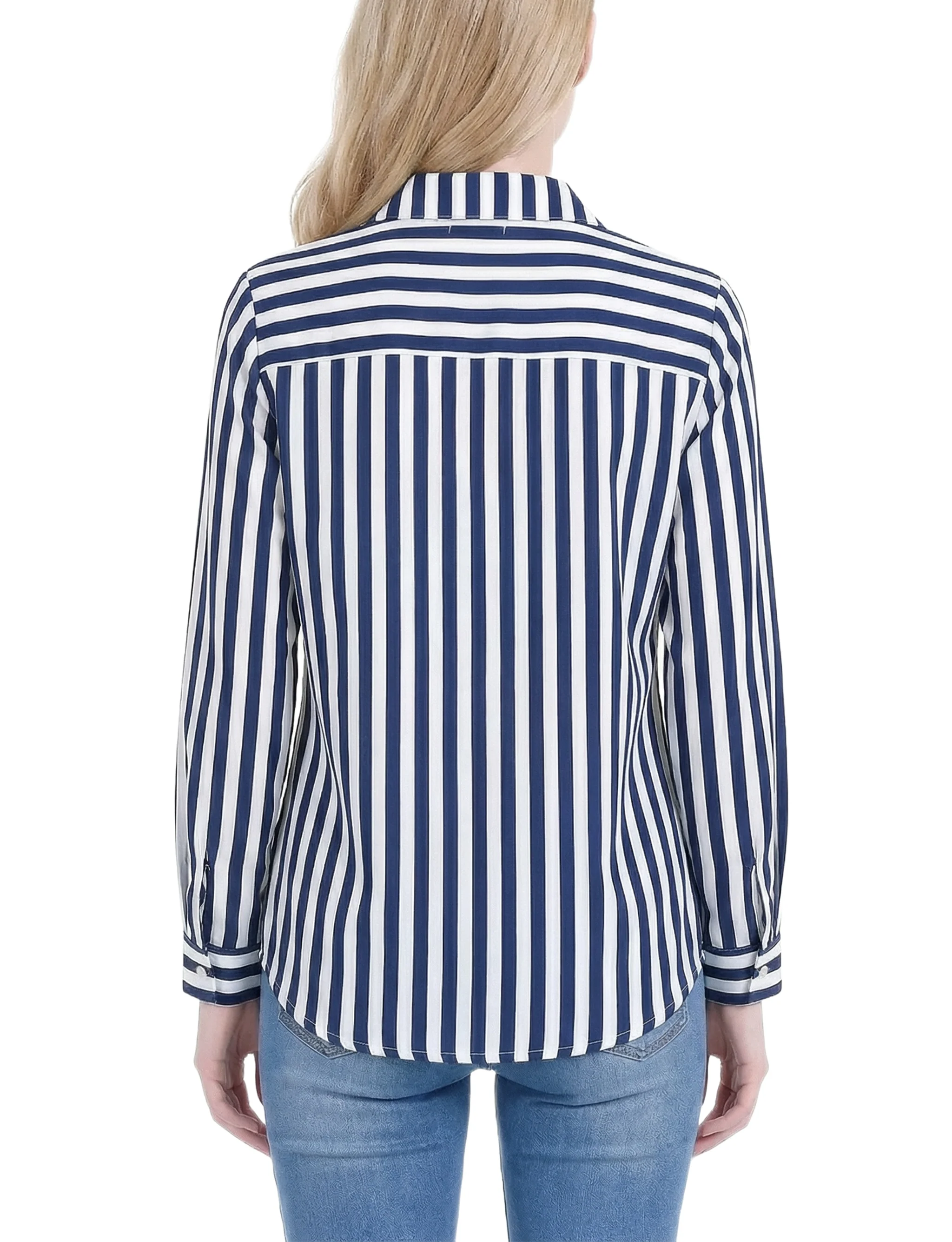 NY Collection Long Sleeve Blouse With Chest Pocket - Image 16