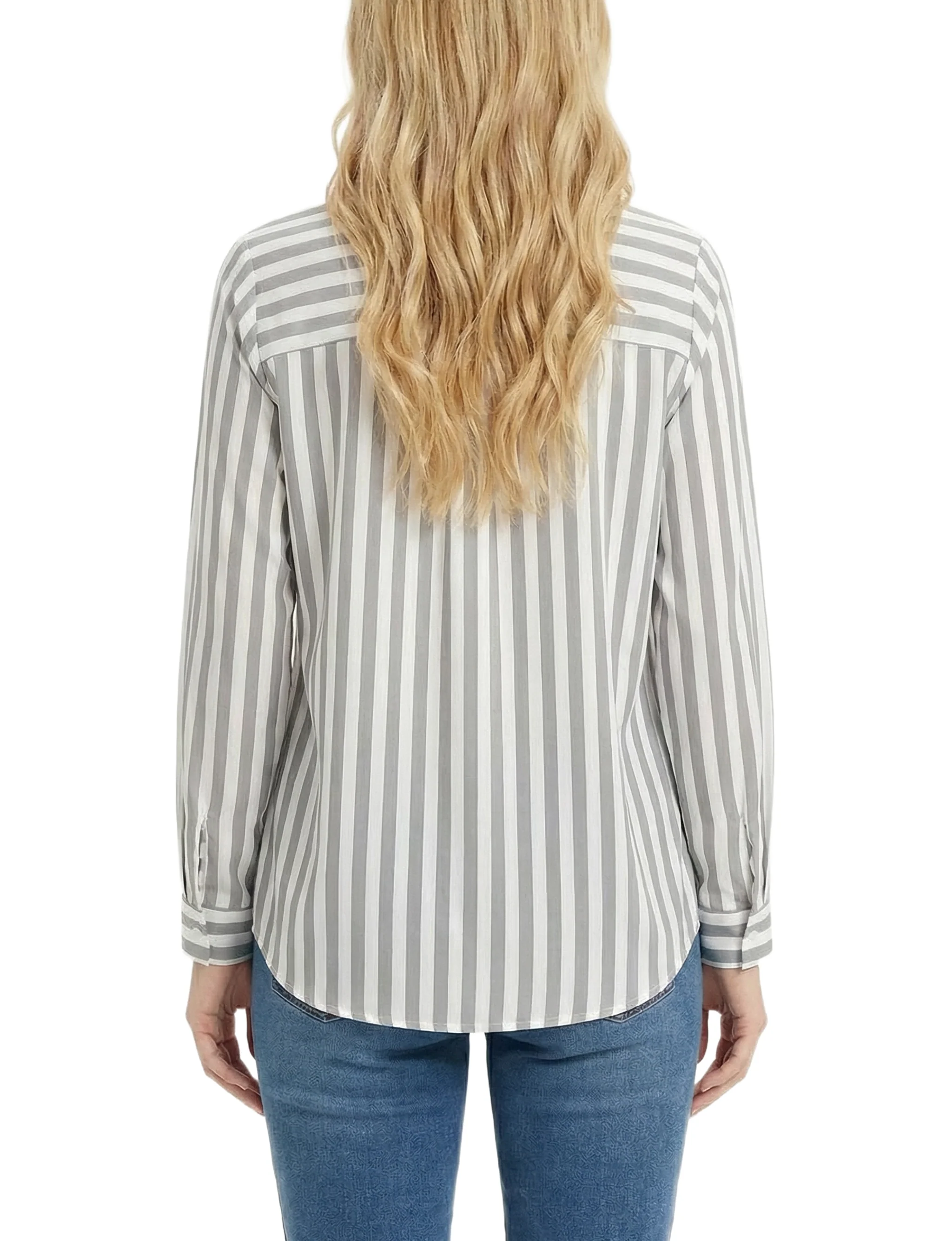 NY Collection Long Sleeve Blouse With Chest Pocket - Image 4