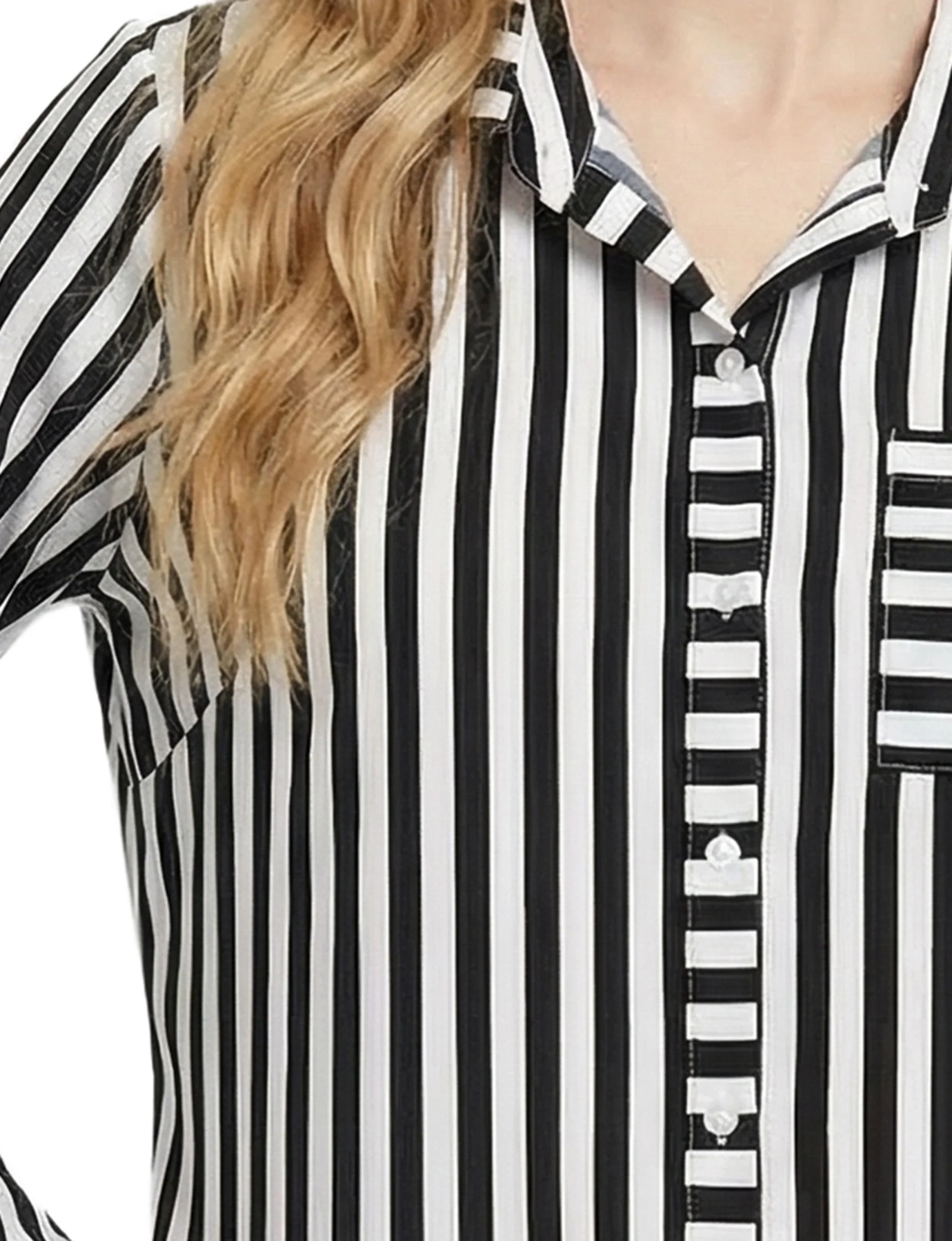 NY Collection Long Sleeve Blouse With Chest Pocket - Image 6