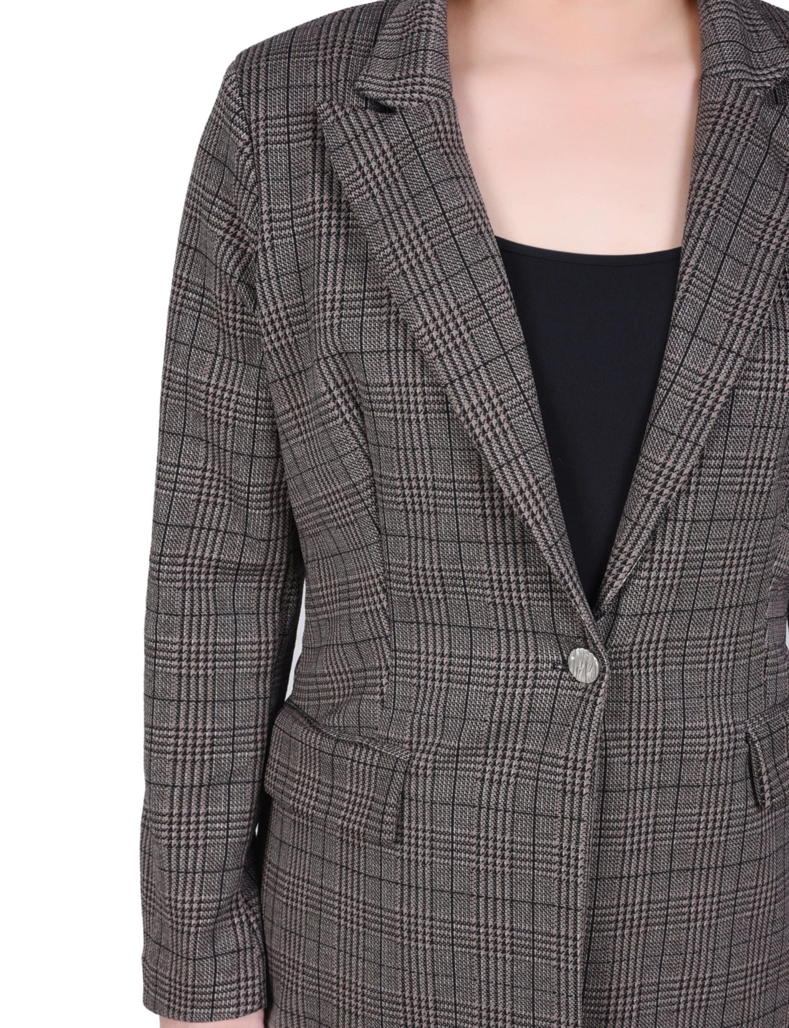 Long Sleeve Ponte Jacket - Petite - Image 15