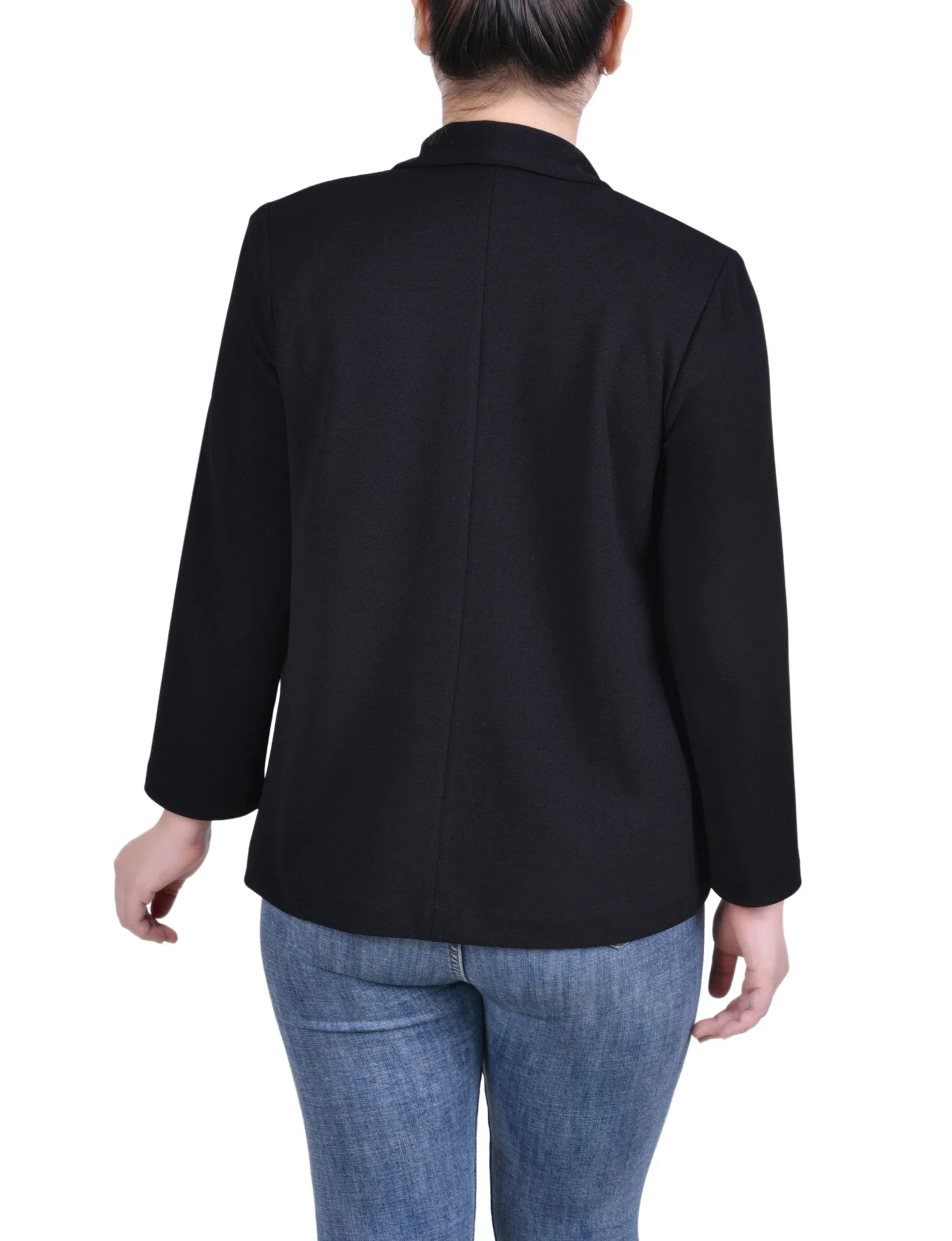 Long Sleeve Ponte Jacket - Petite - Image 4
