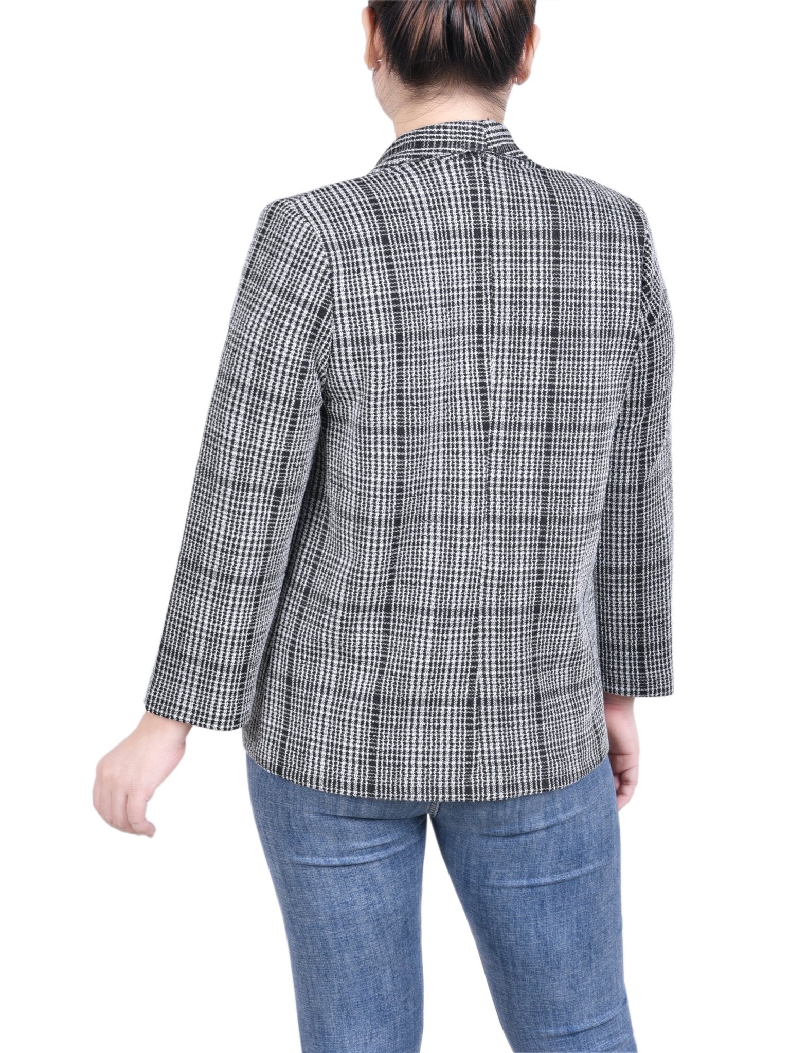 Long Sleeve Ponte Jacket - Petite - Image 8