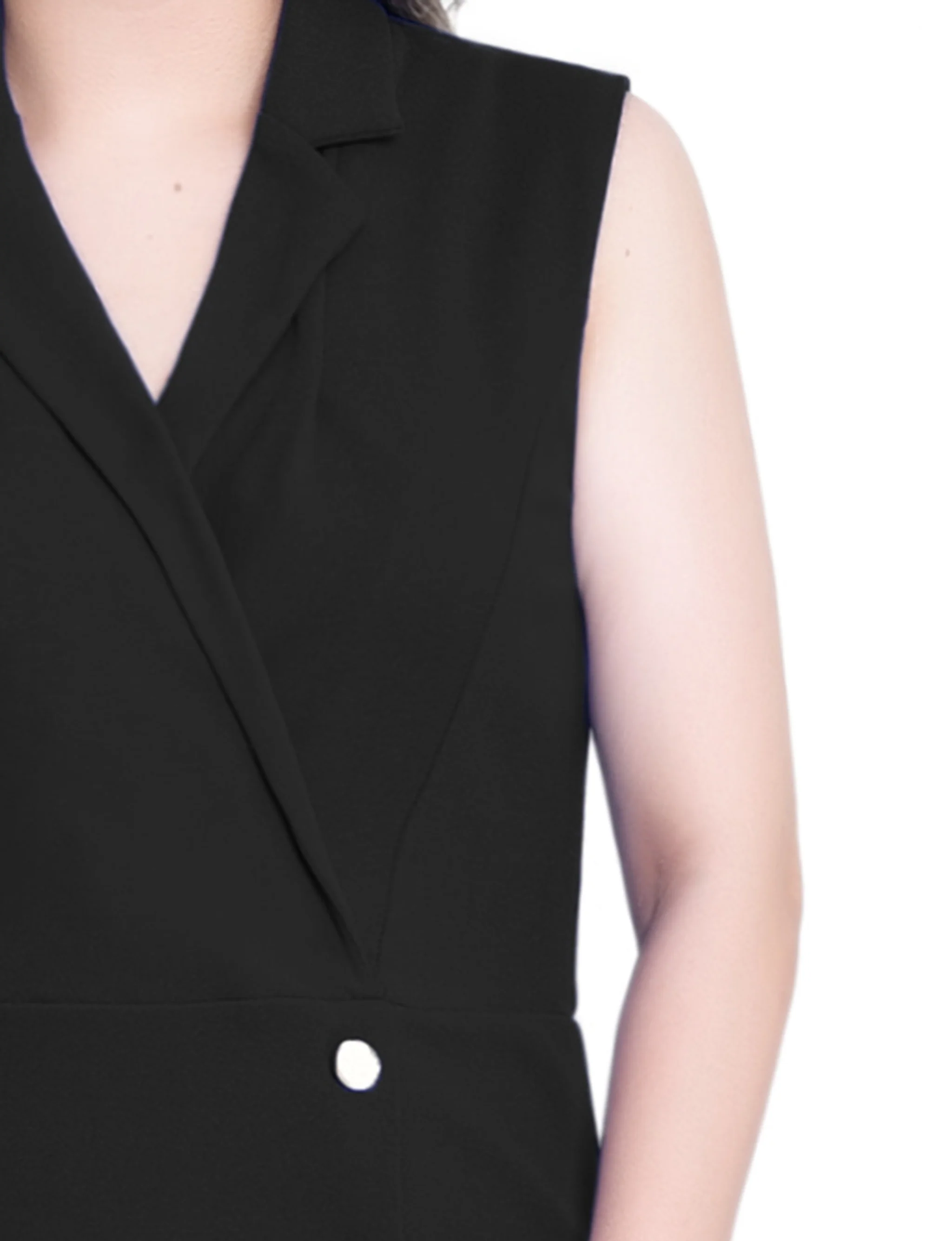 NY Collection Missy Sleeveless Suit With Pleated Skirt - Image 3