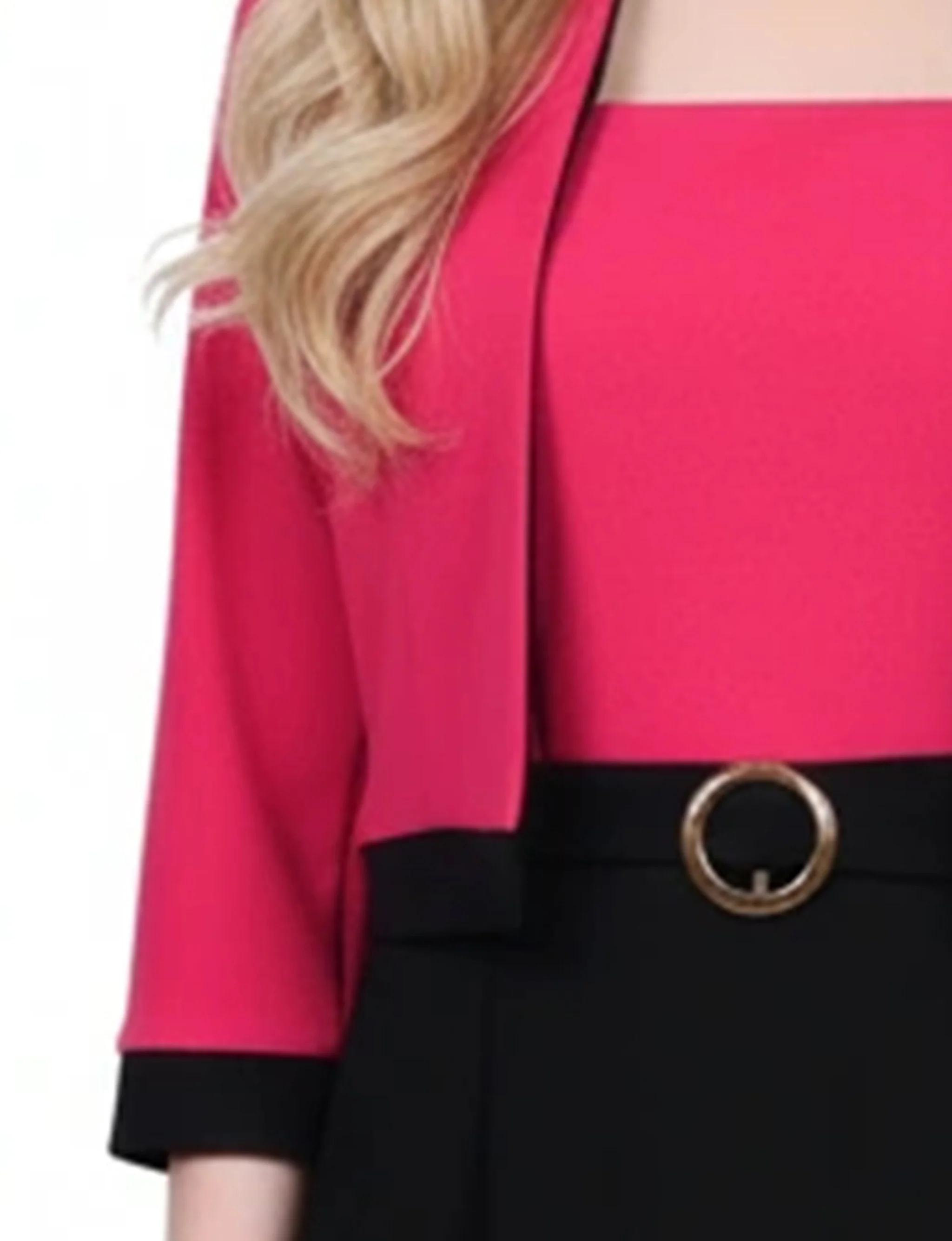 NY Collection Petite 3/4 Sleeve 2 Piece Colorblocked Dress Set - Image 8