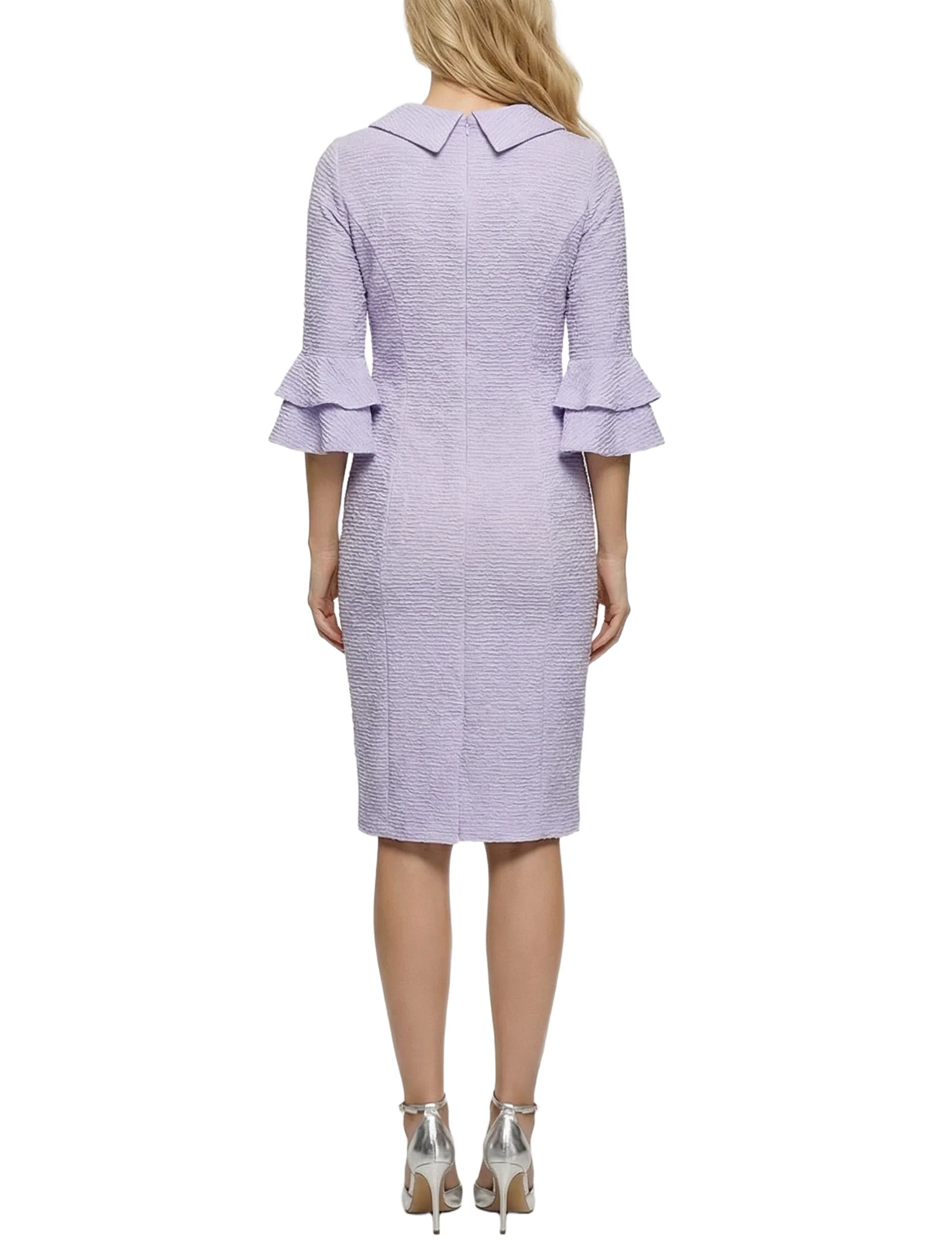 NY Collection Petite 3/4 Sleeve Shawl Collar Dress - Image 12