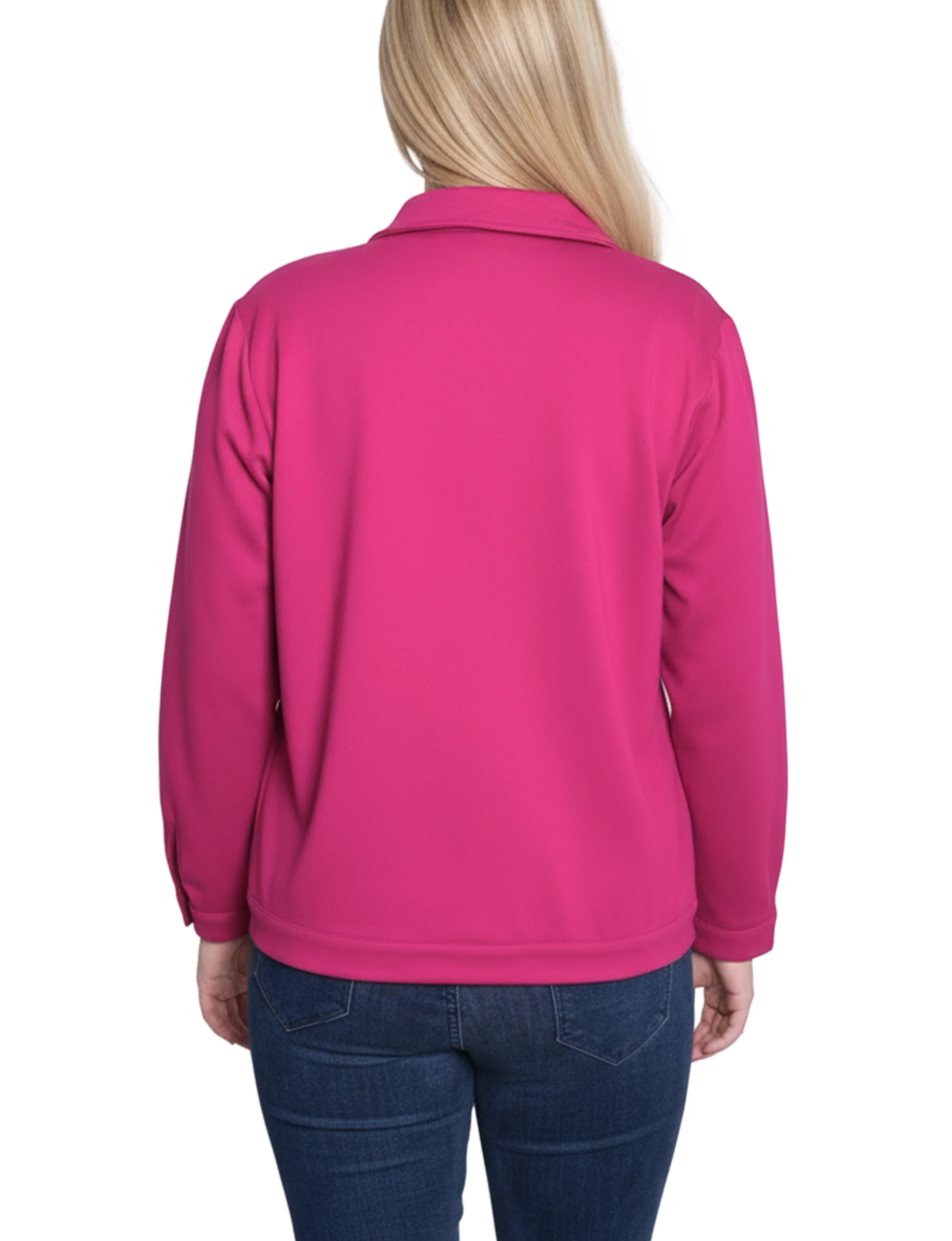 NY Collection Petite Long Sleeve Ponte Cropped Jacket - Image 12