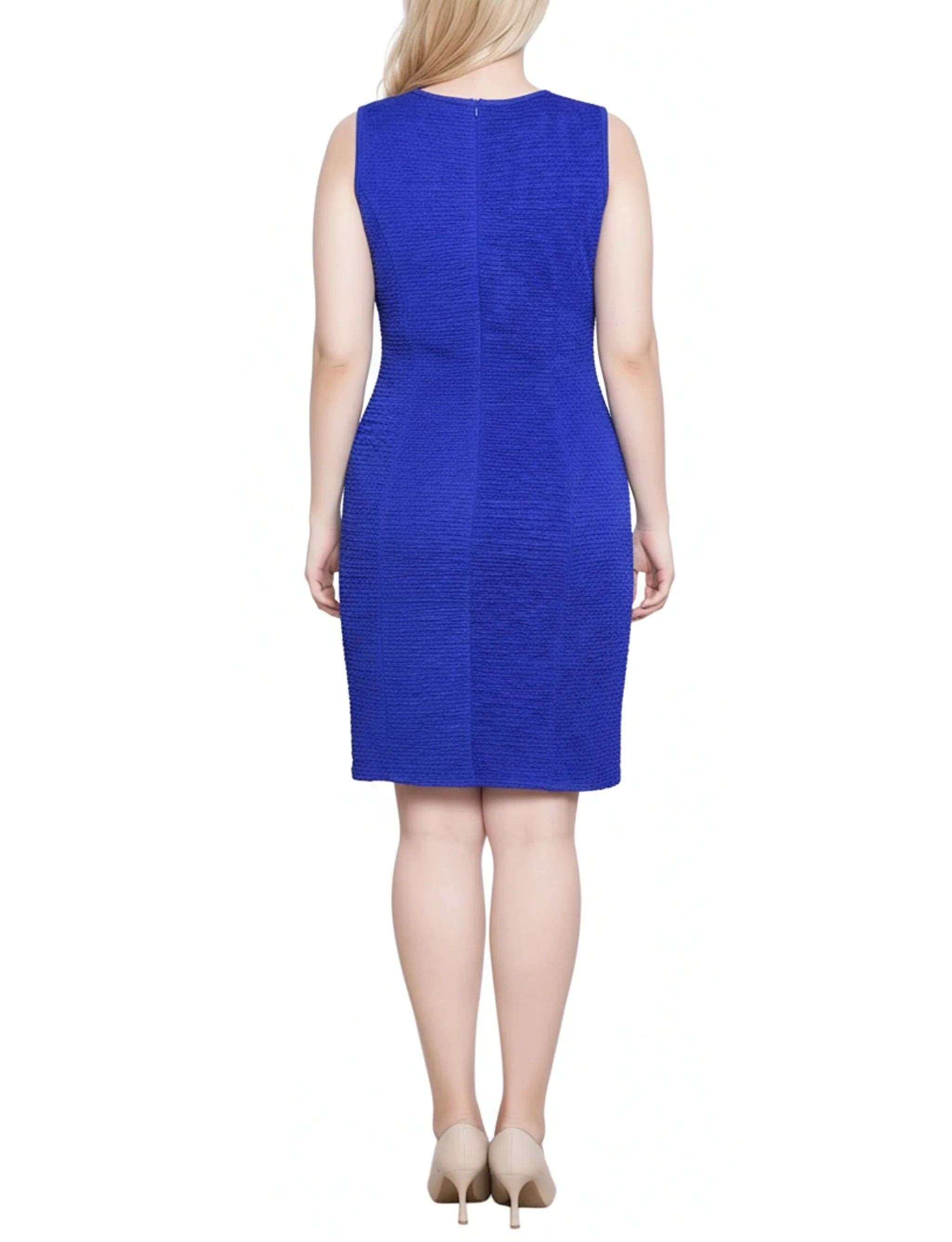 NY Collection Petite Two Piece Novelty Knit and Lace Dress Set - Image 12
