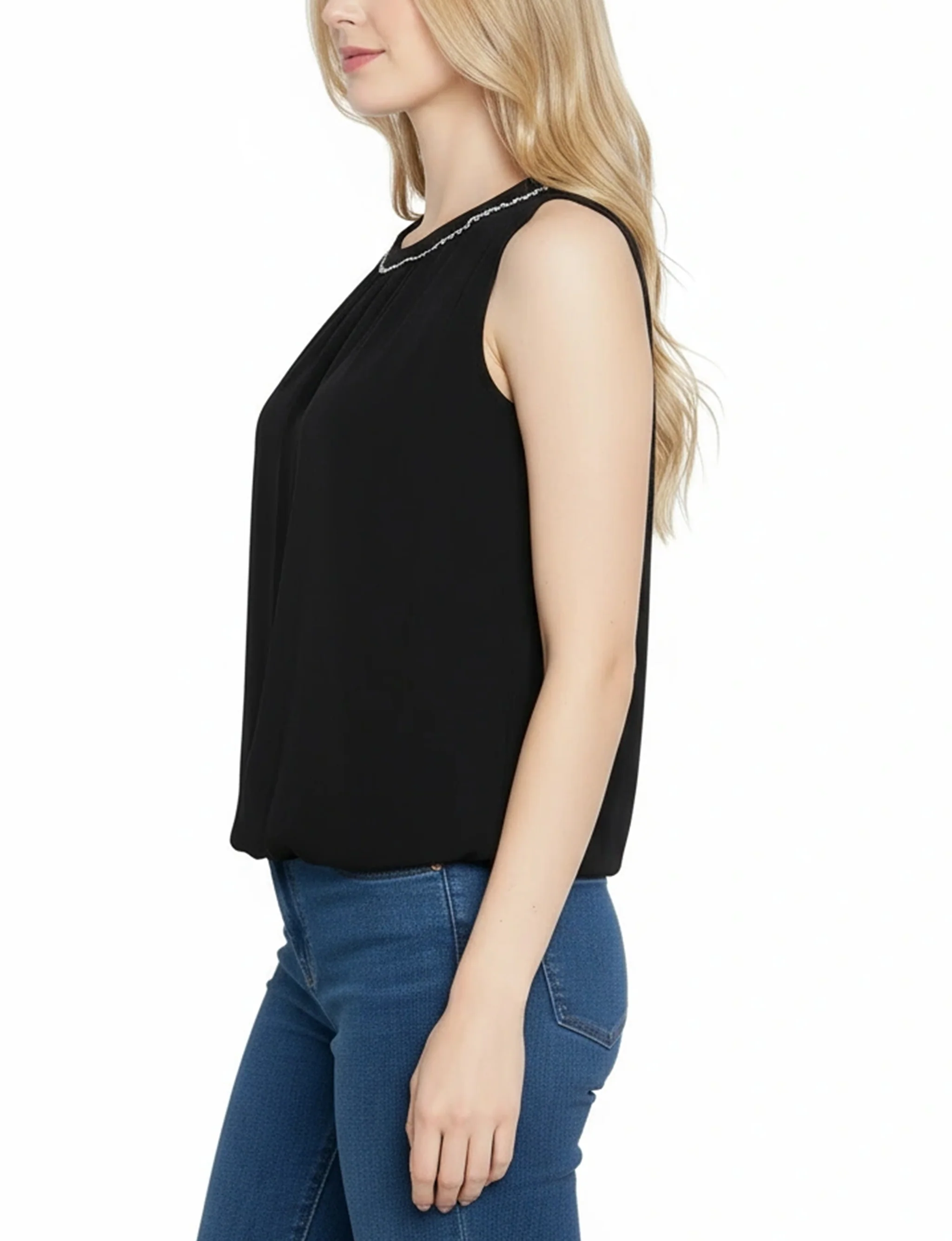 NY Collection Sleeveless Blouson Top - Image 4