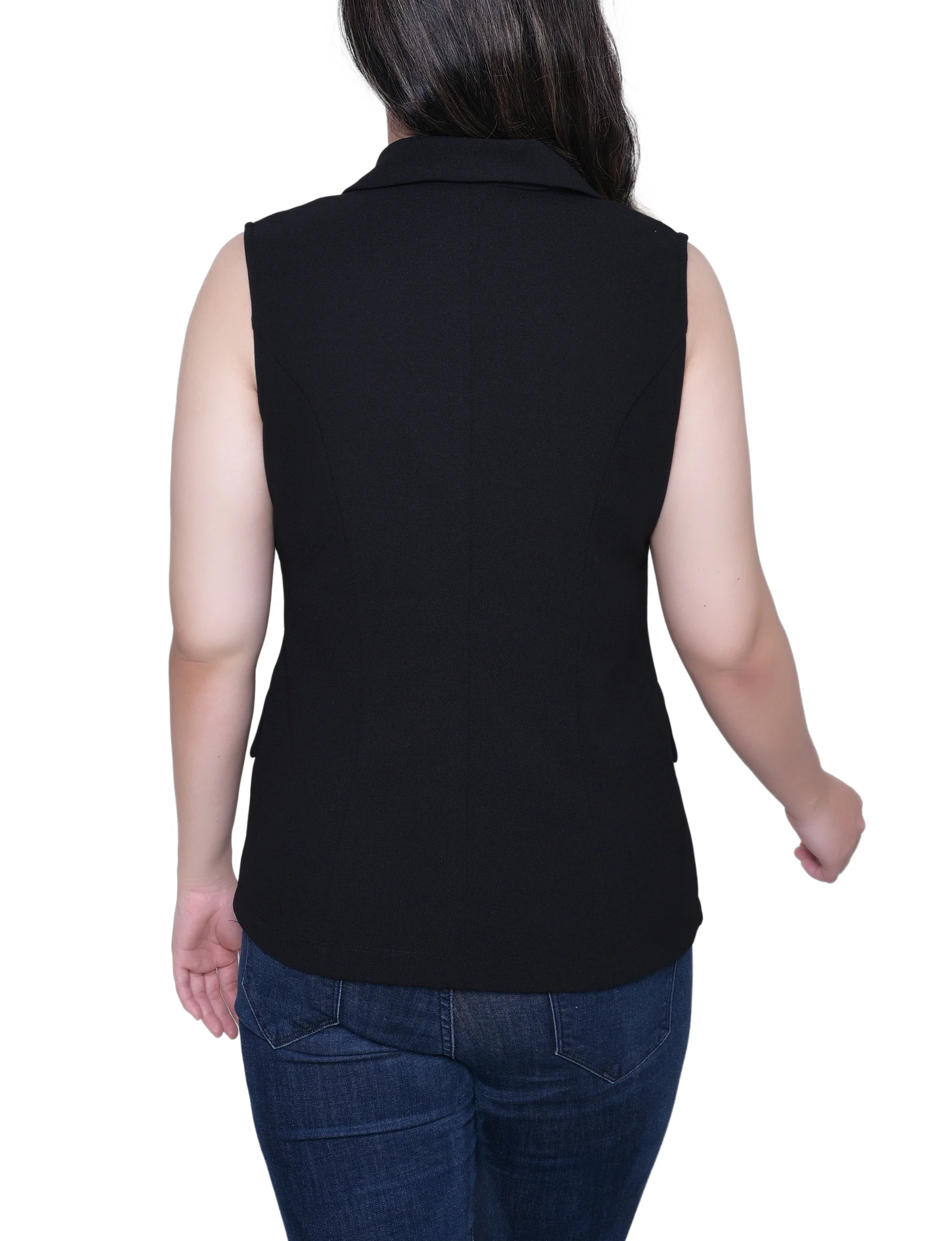 NY Collection Sleeveless Scuba Jacket - Image 4