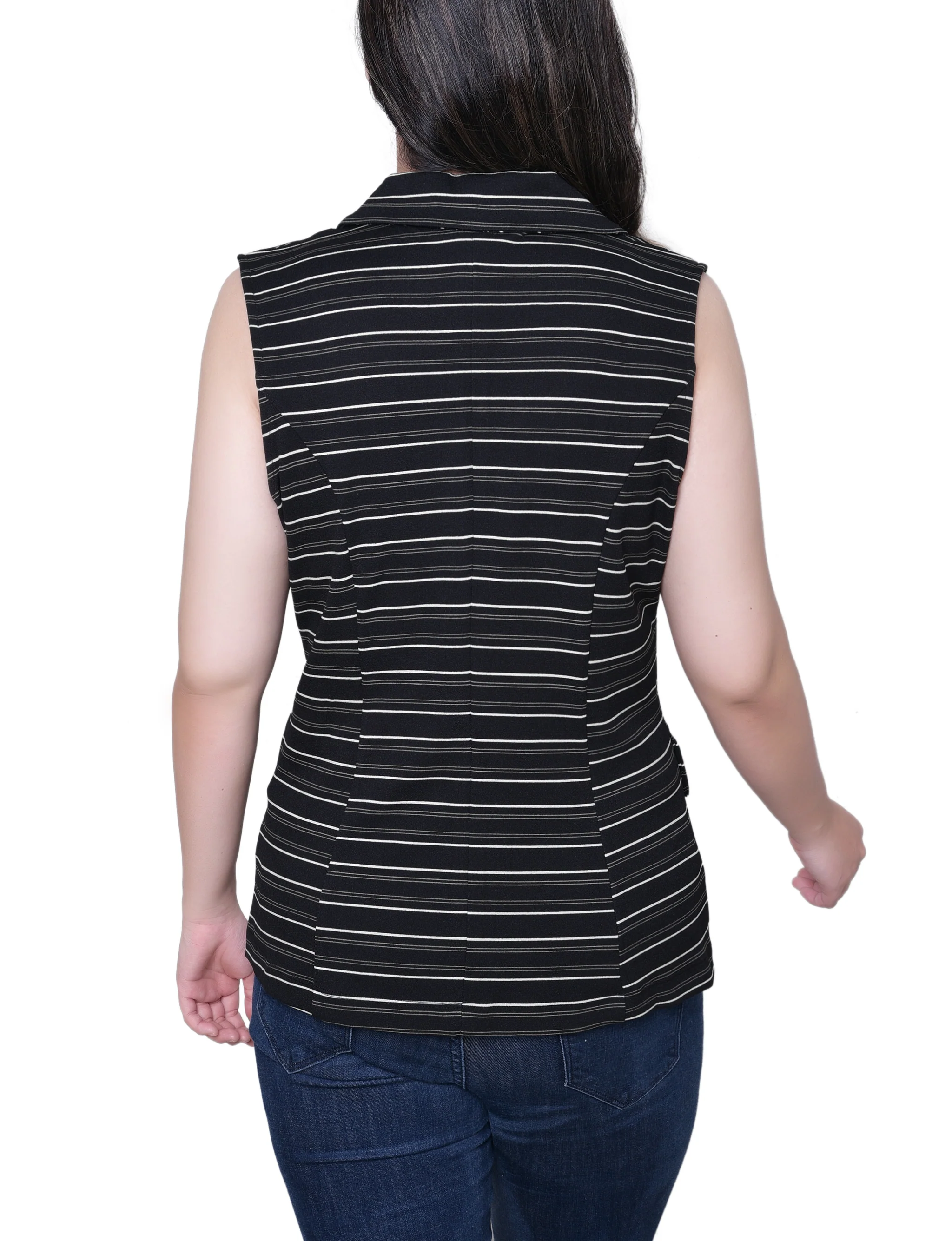 NY Collection Sleeveless Scuba Jacket - Image 8