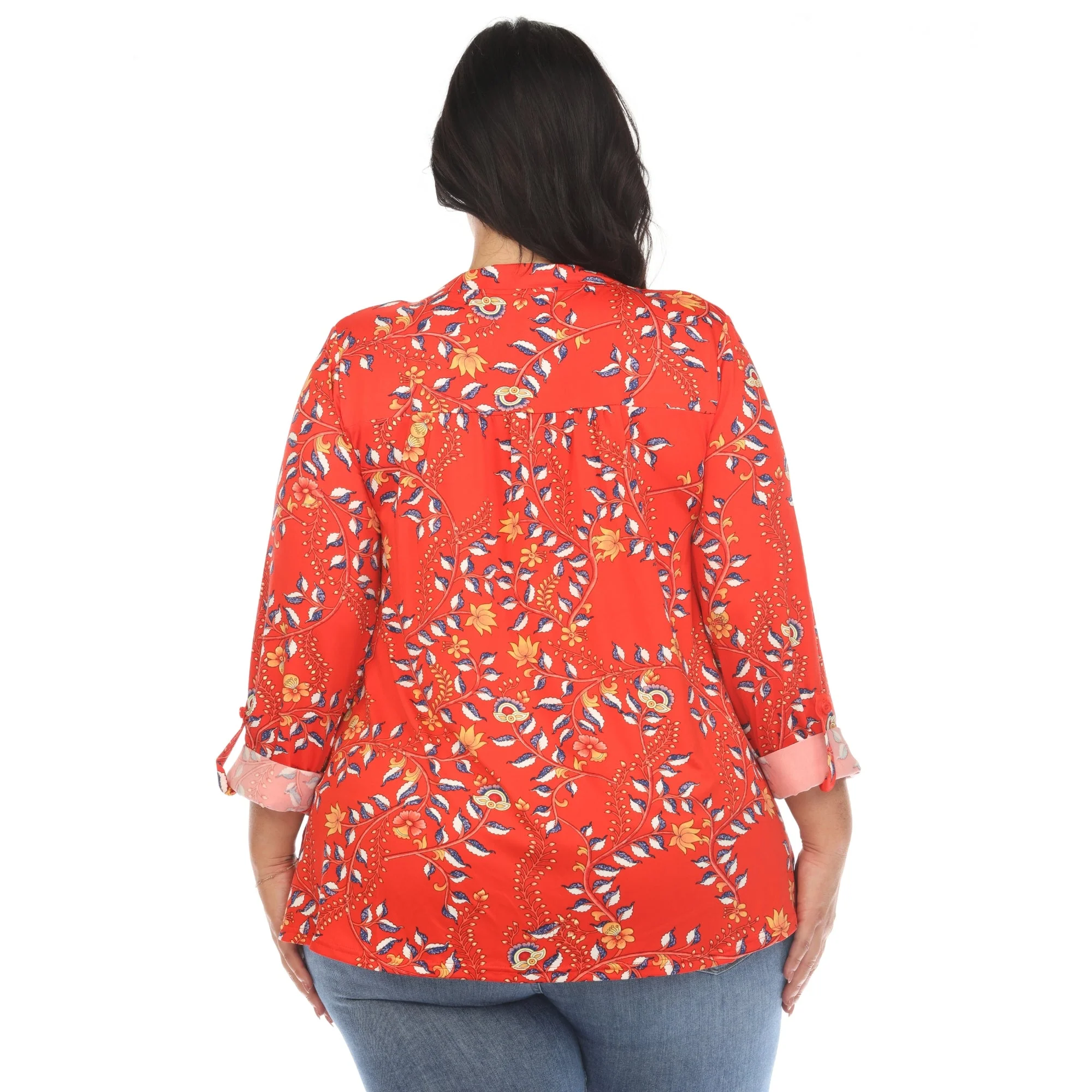 Paisley Button Front Tunic Top - Plus - Image 15