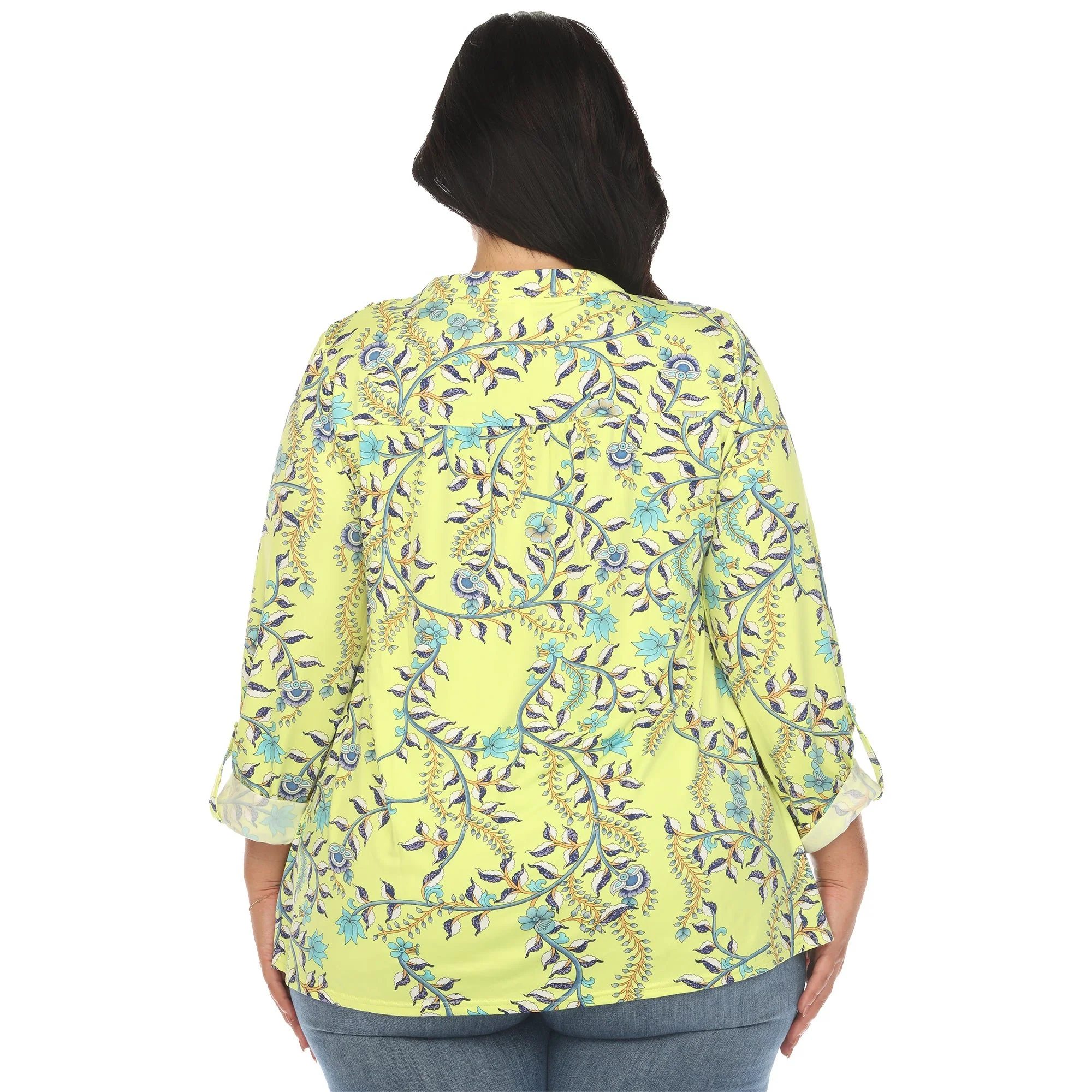Paisley Button Front Tunic Top - Plus - Image 7