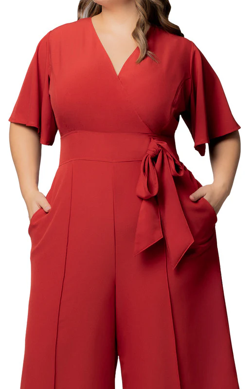 Paprika Evelyn Wide Leg Cropped Jumpsuit - Plus - Image 3