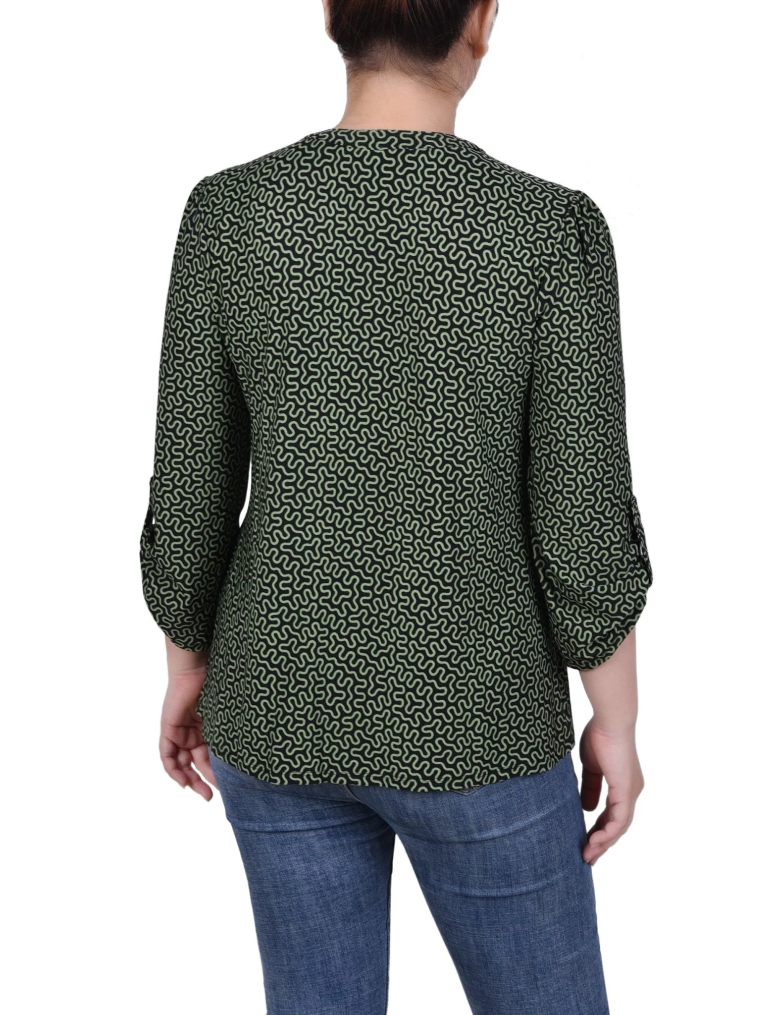 Pintuck Front Top With Chain Details - Petite - Image 25