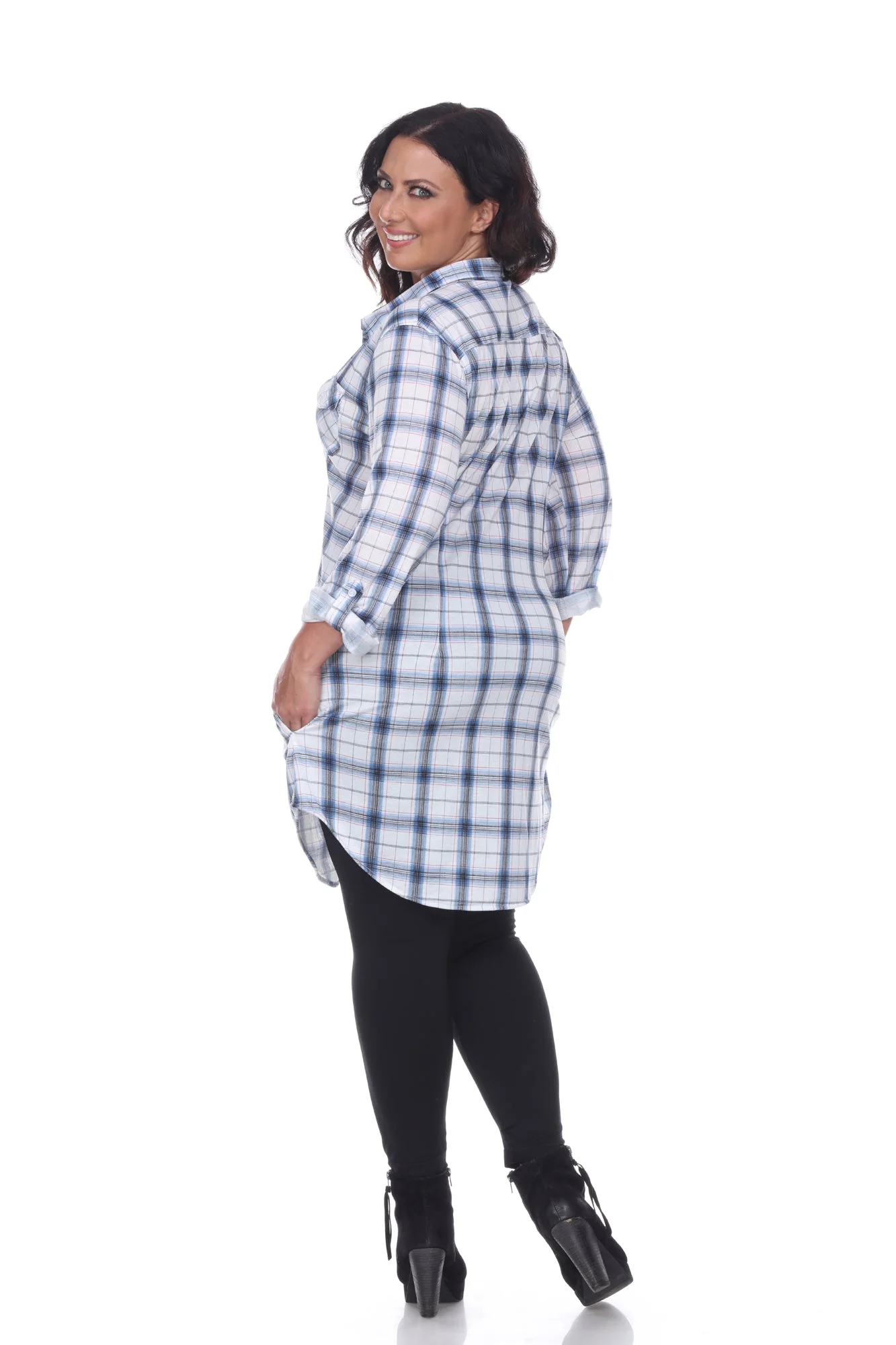 Piper Stretchy Plaid Tunic - Plus - Image 10