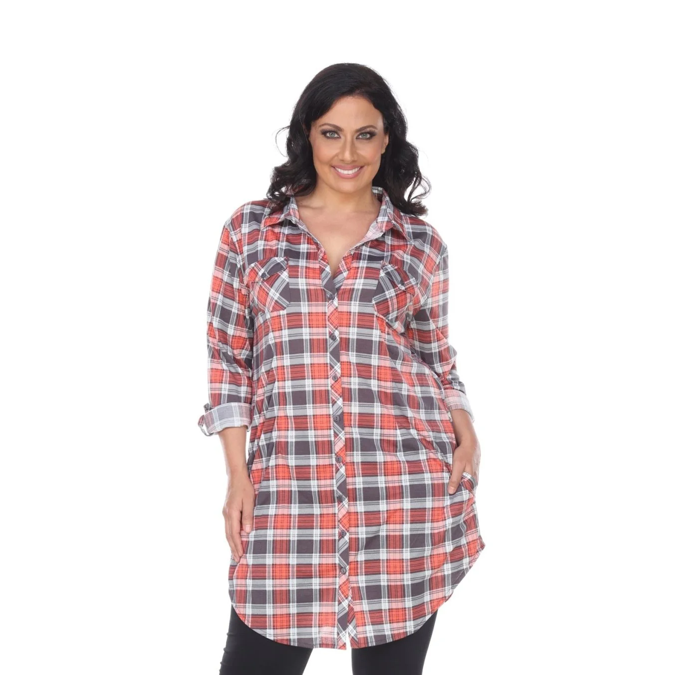 Piper Stretchy Plaid Tunic - Plus - Image 20