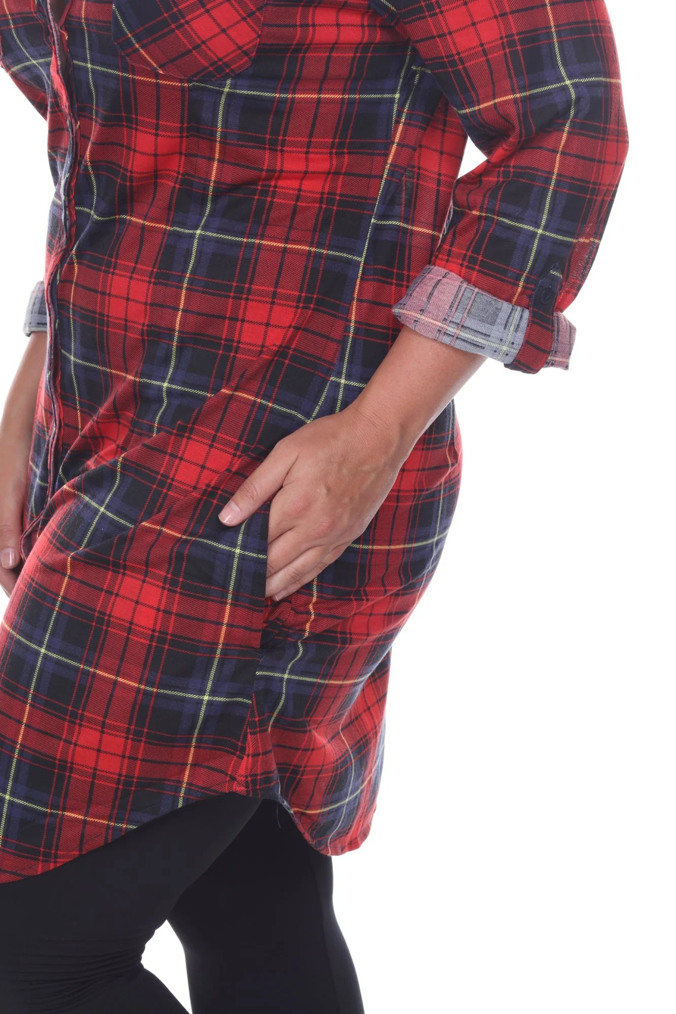 Piper Stretchy Plaid Tunic - Plus - Image 43