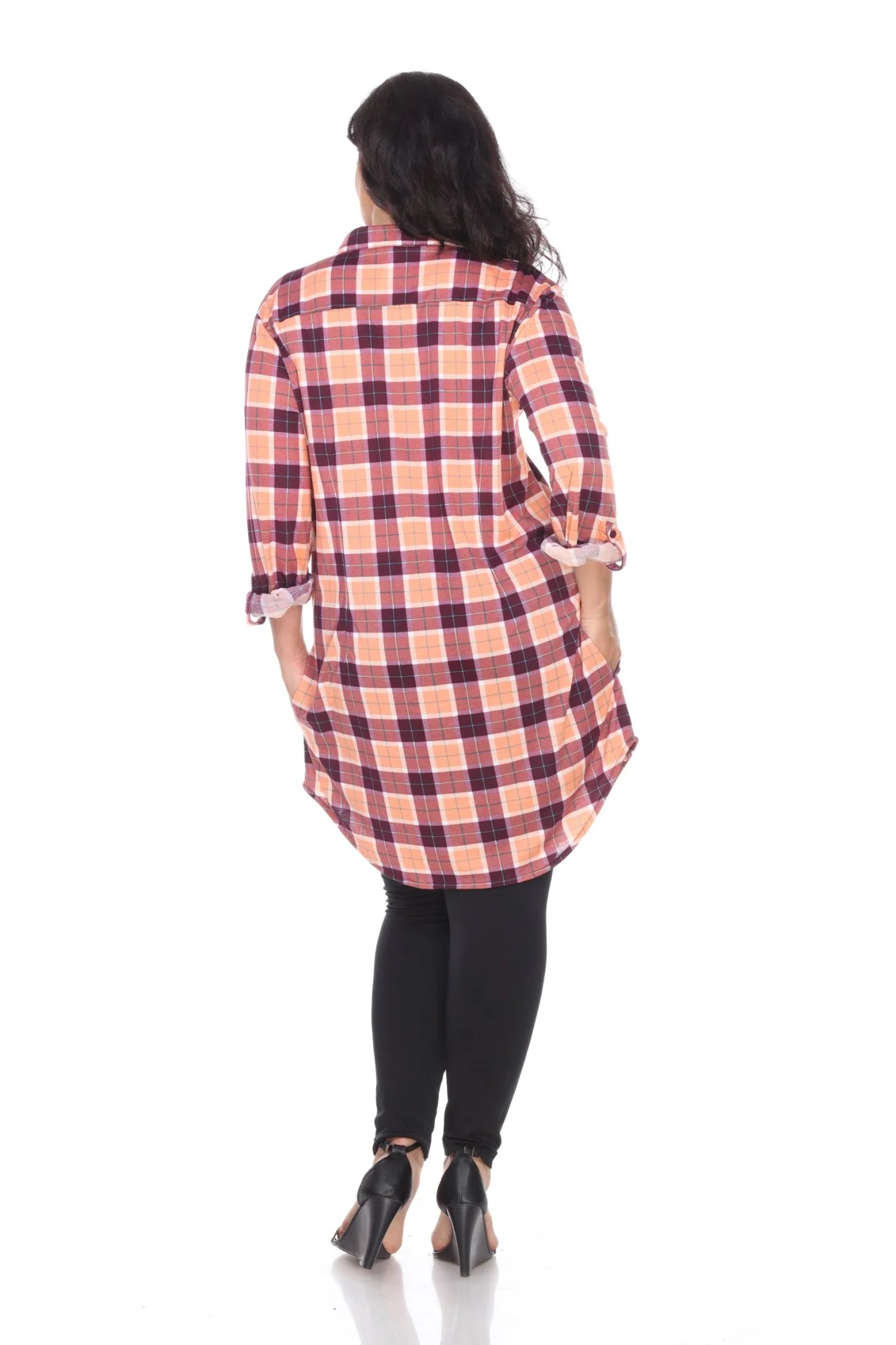 Piper Stretchy Plaid Tunic - Plus - Image 5