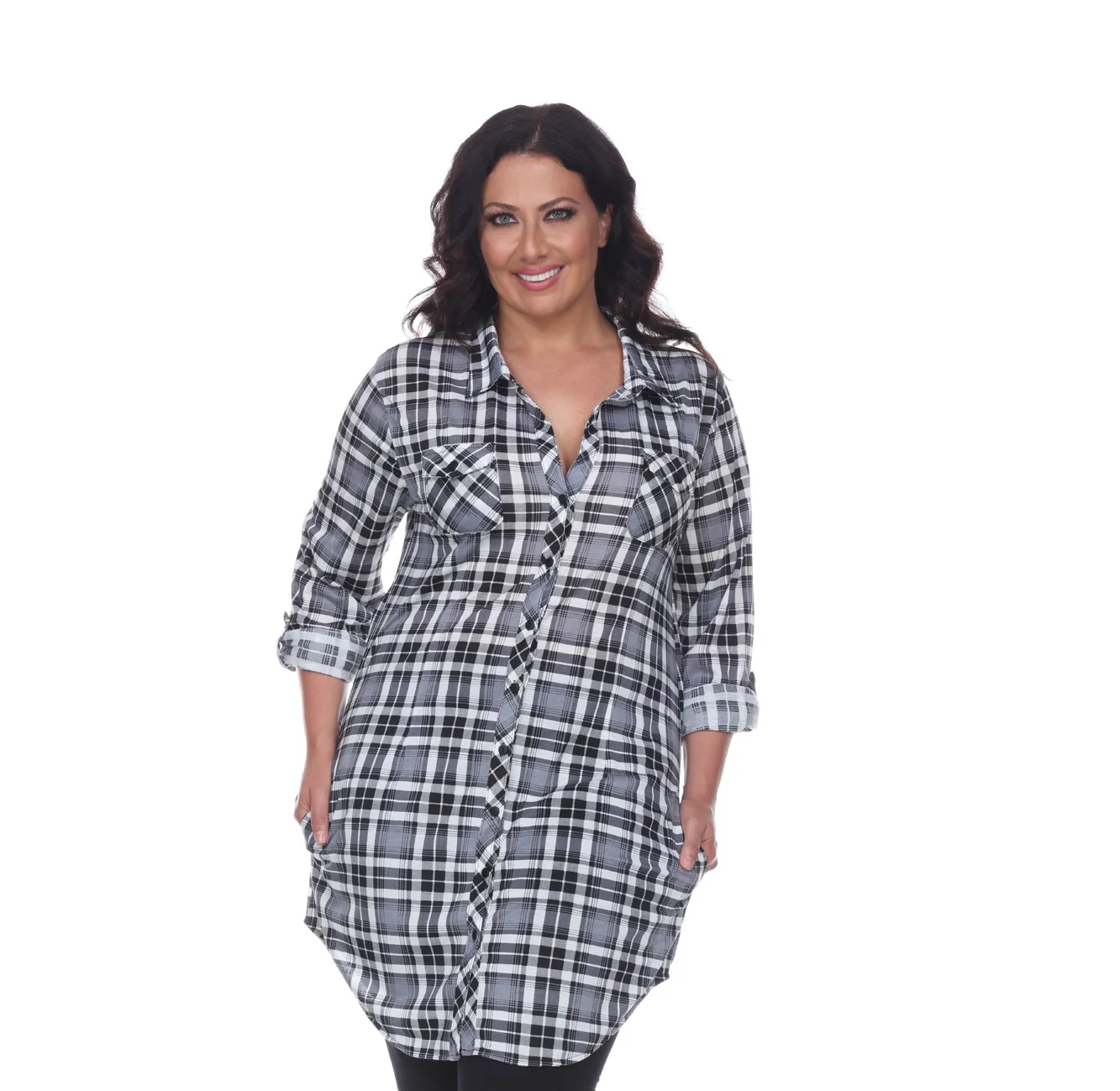 Piper Stretchy Plaid Tunic - Plus - Image 51
