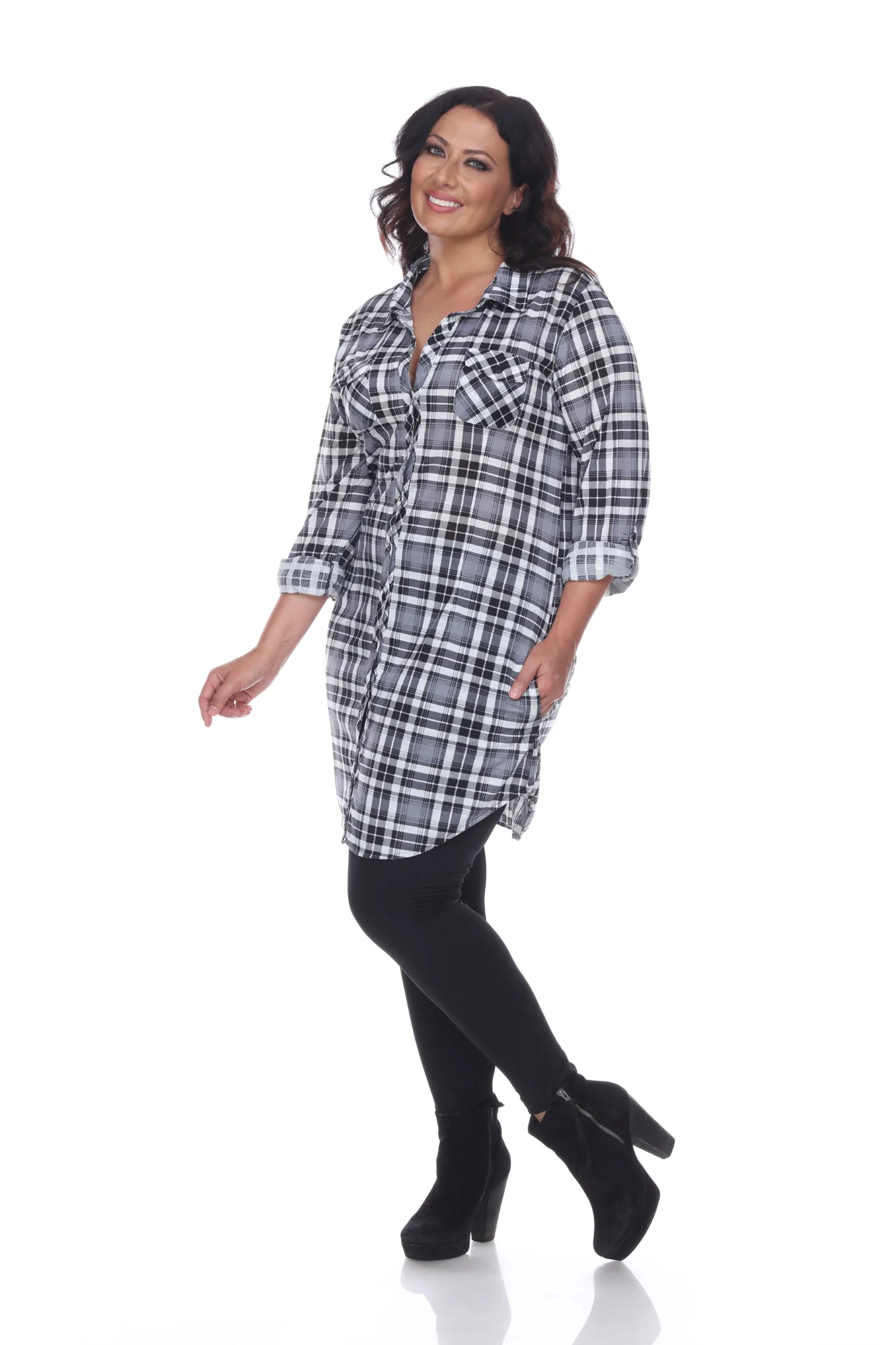 Piper Stretchy Plaid Tunic - Plus - Image 52