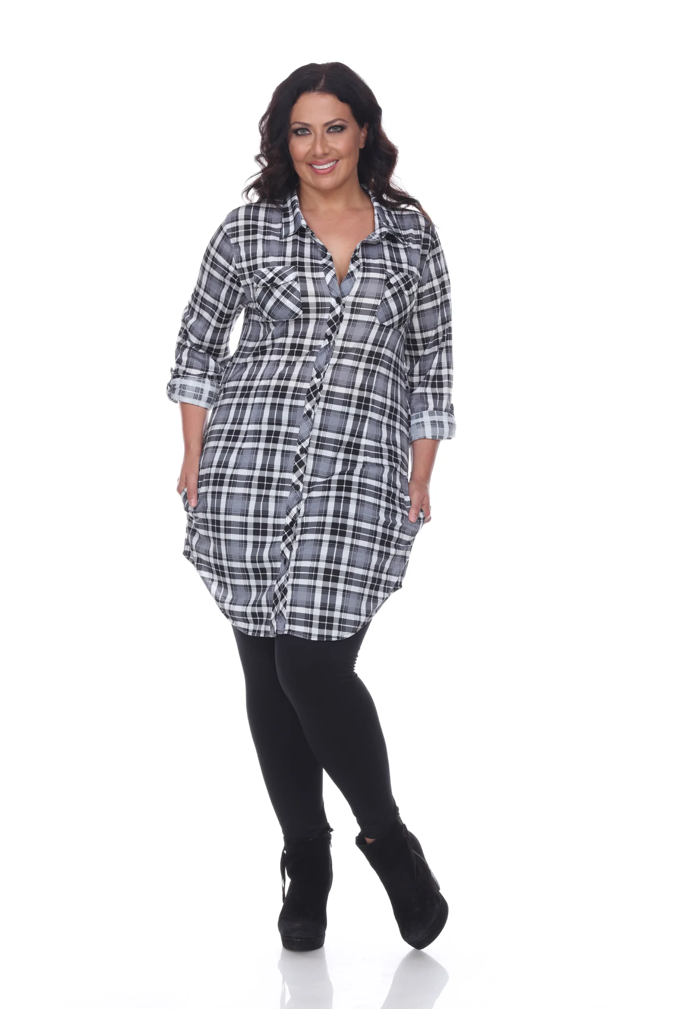 Piper Stretchy Plaid Tunic - Plus - Image 53