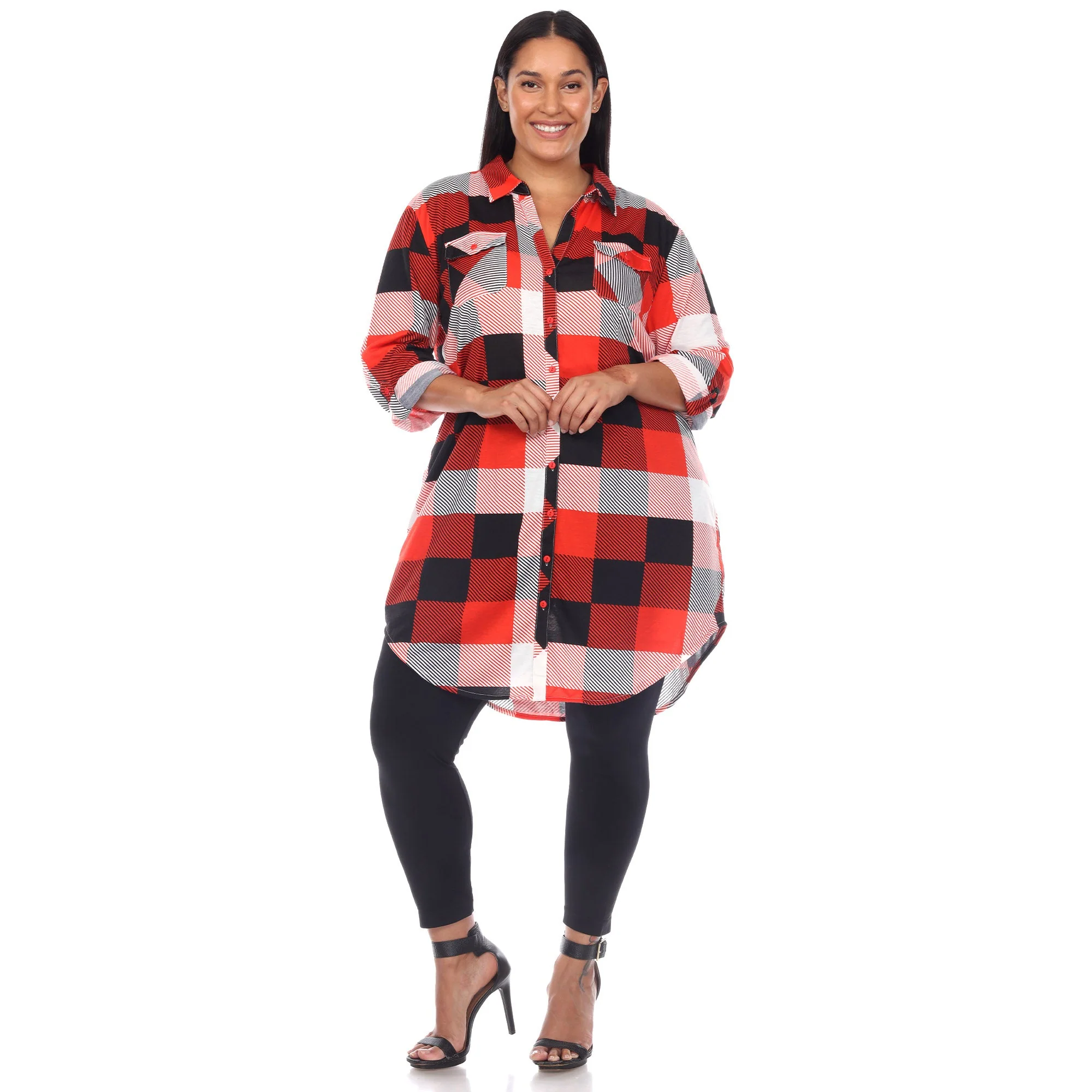 Plaid Tunic Shirt - Plus - Image 12