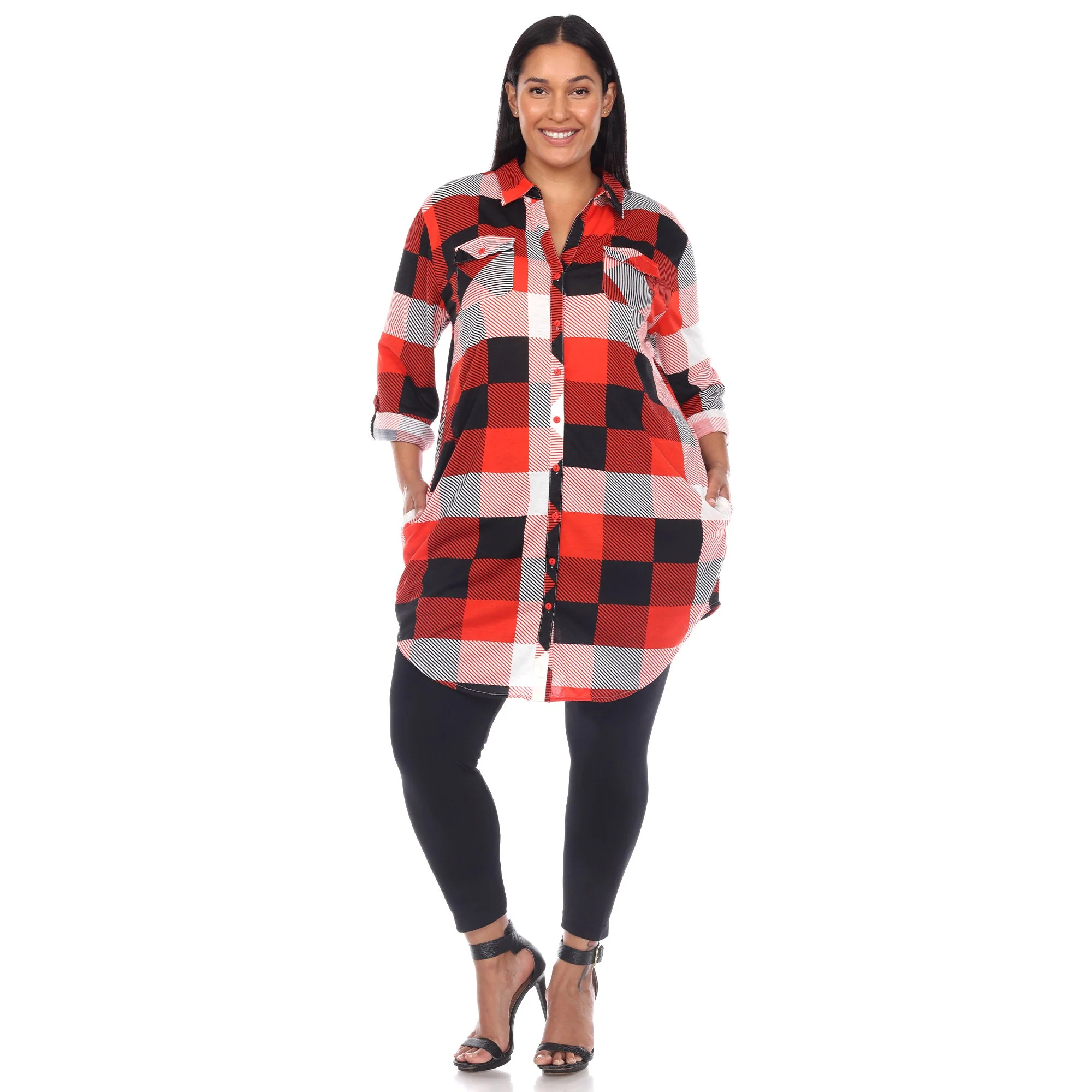 Plaid Tunic Shirt - Plus - Image 13