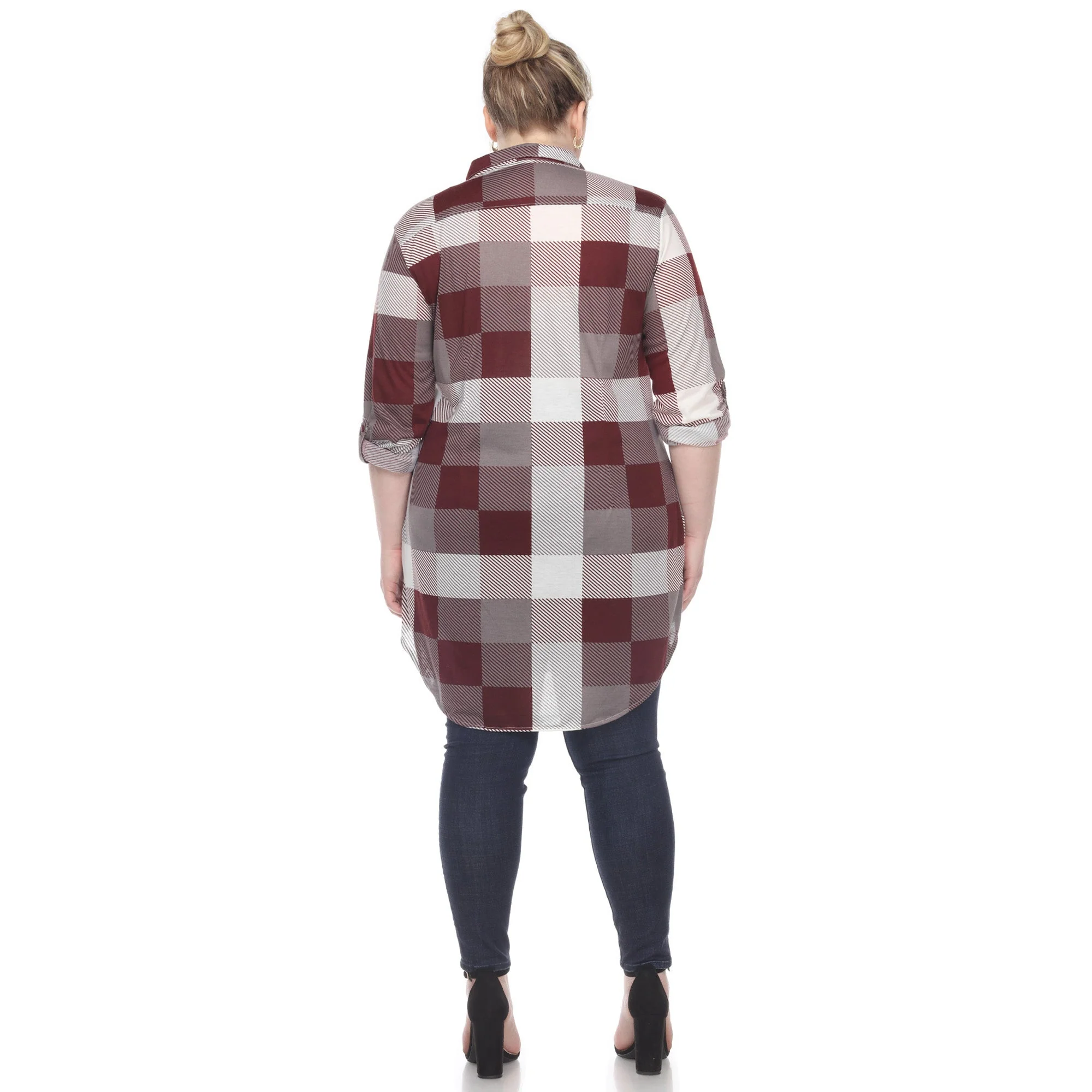 Plaid Tunic Shirt - Plus - Image 30