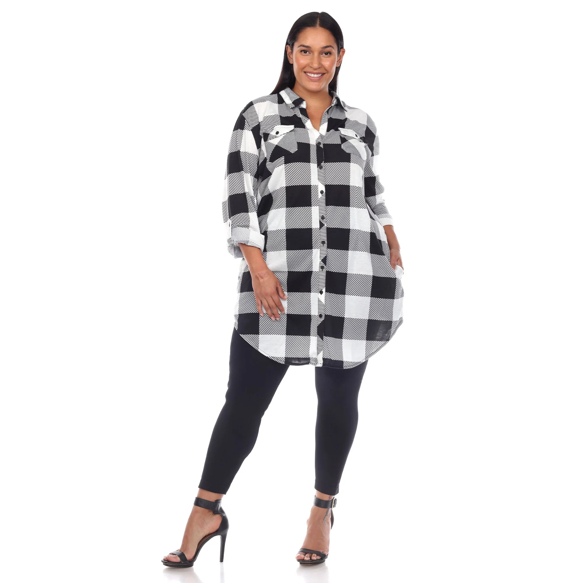 Plaid Tunic Shirt - Plus - Image 7