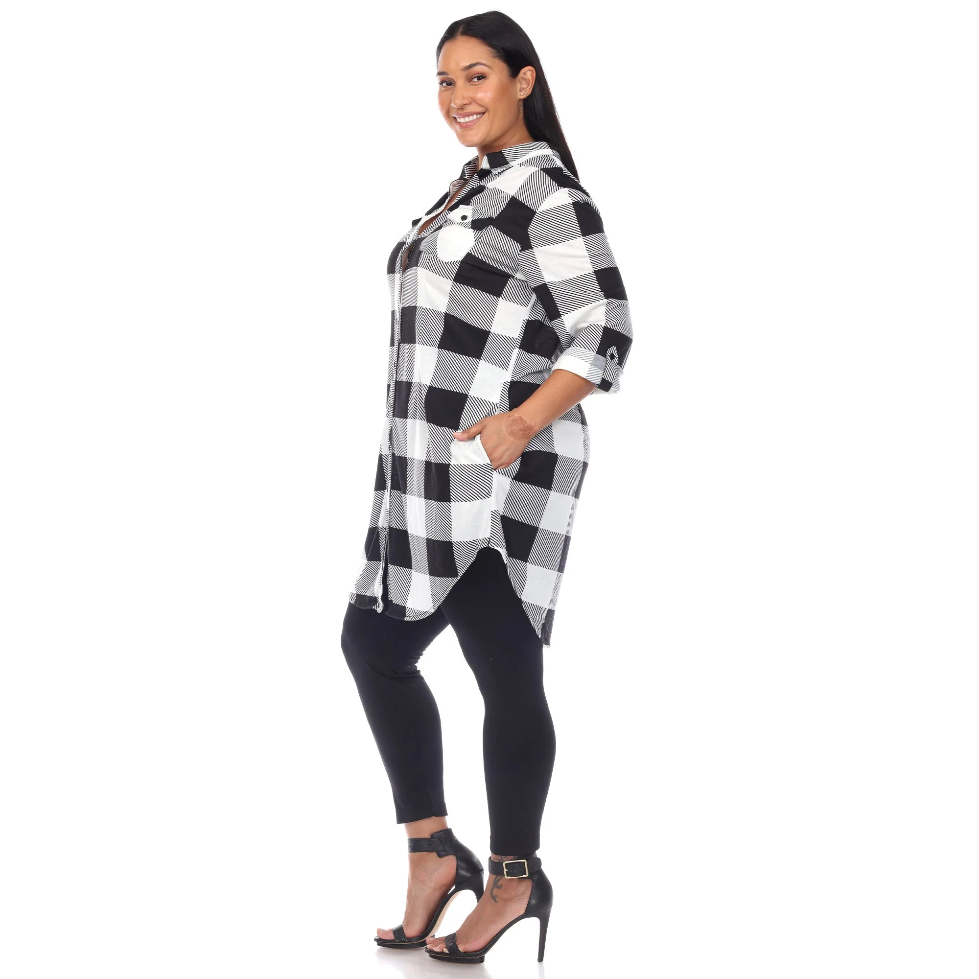 Plaid Tunic Shirt - Plus - Image 9