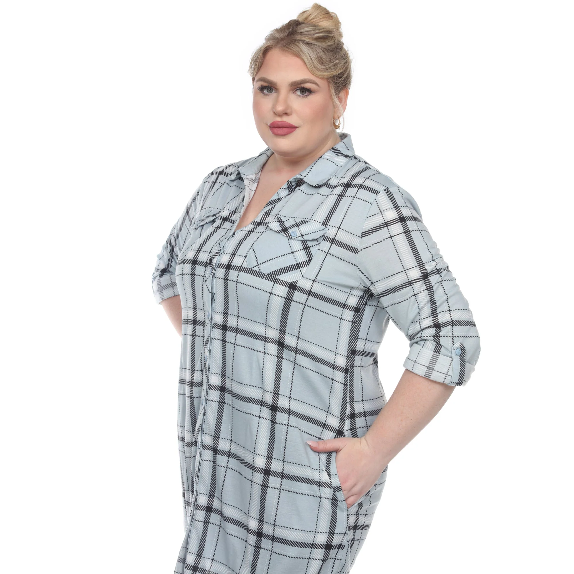 Plaid Tunic Top - Plus - Image 11