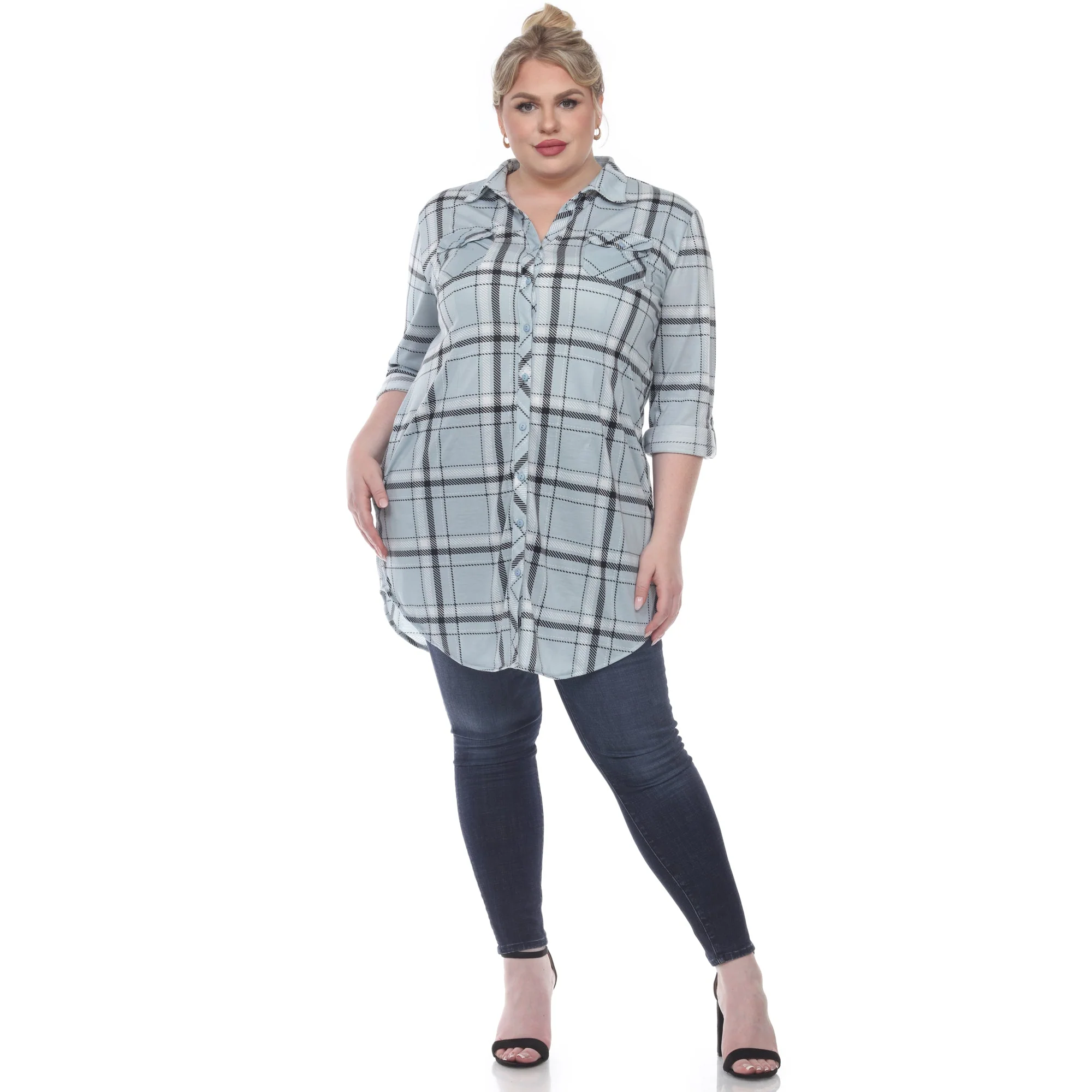 Plaid Tunic Top - Plus - Image 13