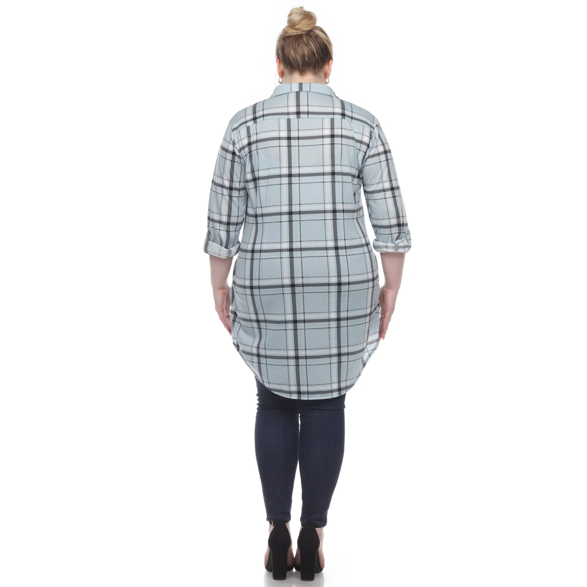 Plaid Tunic Top - Plus - Image 15