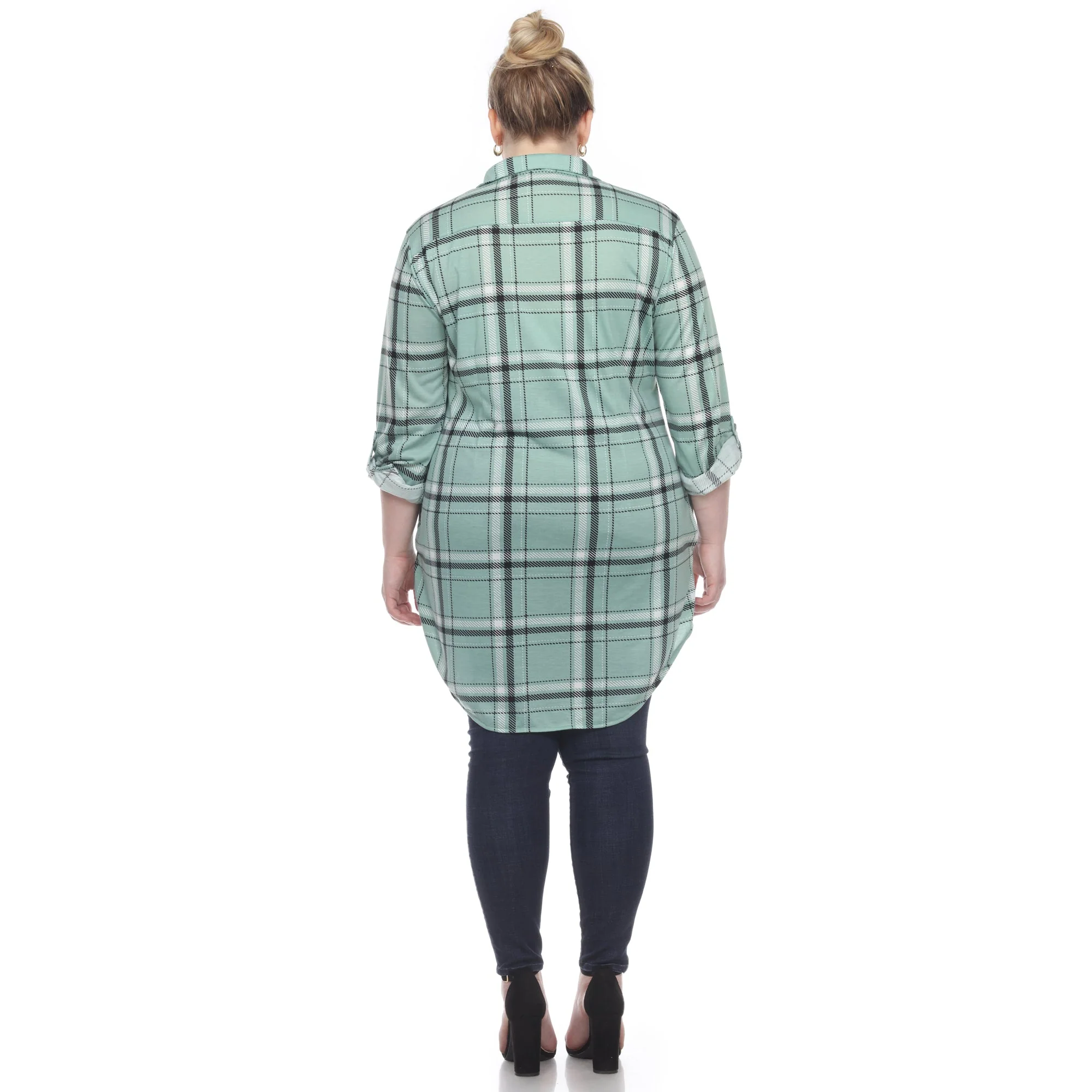 Plaid Tunic Top - Plus - Image 20
