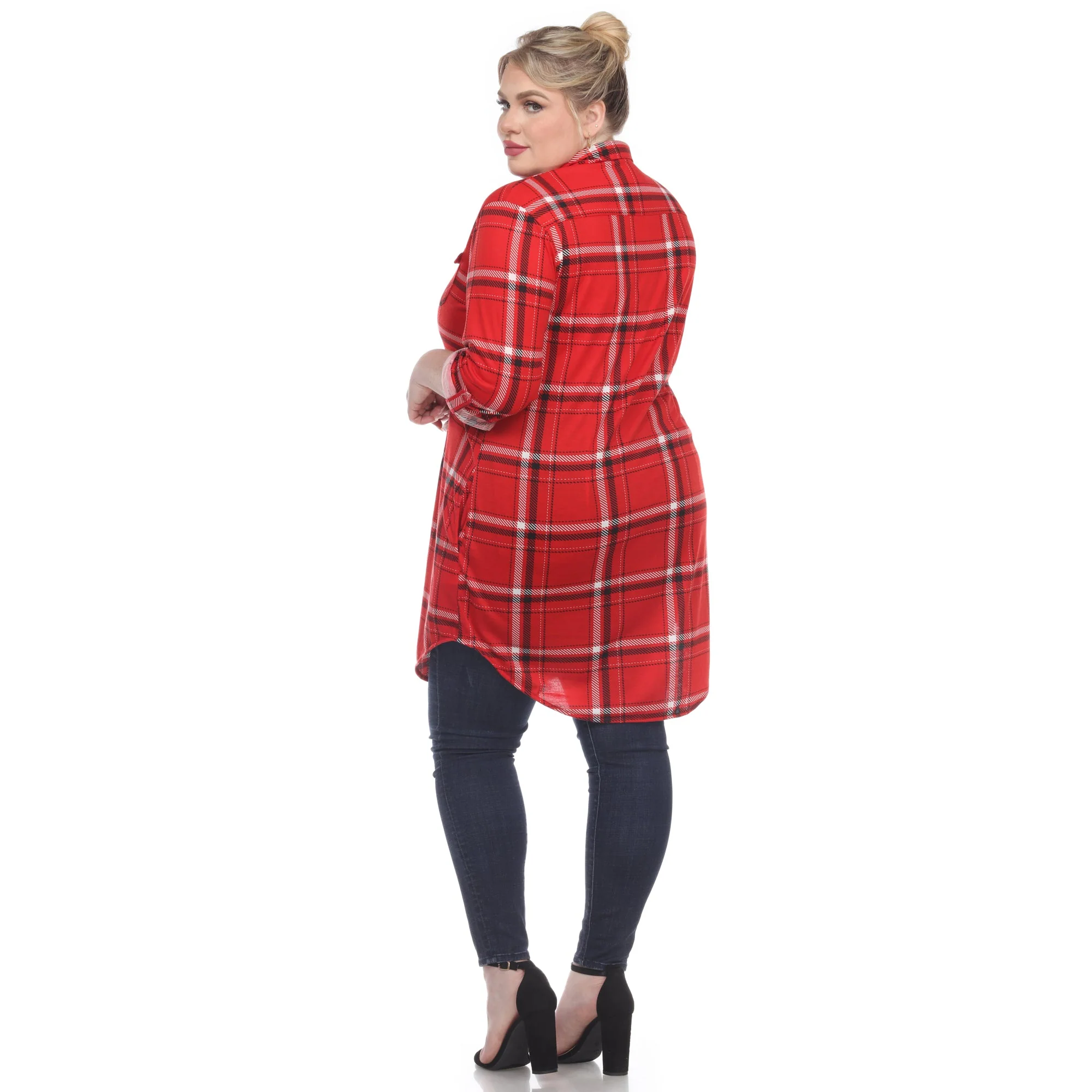 Plaid Tunic Top - Plus - Image 25