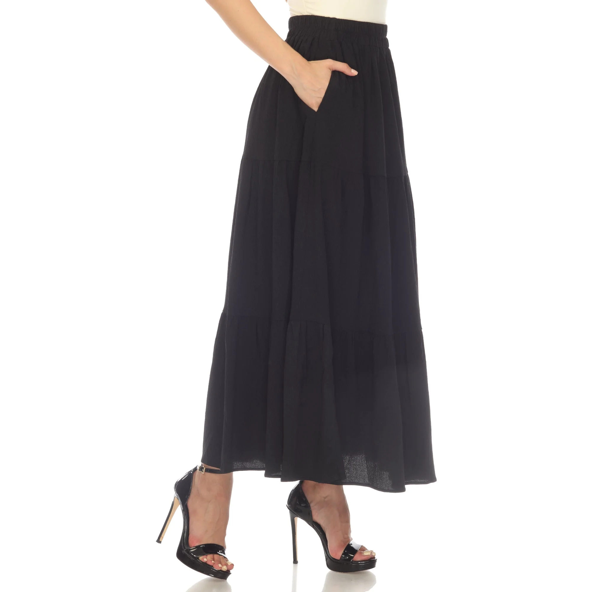 Pleated Tiered Maxi Skirt - Image 11