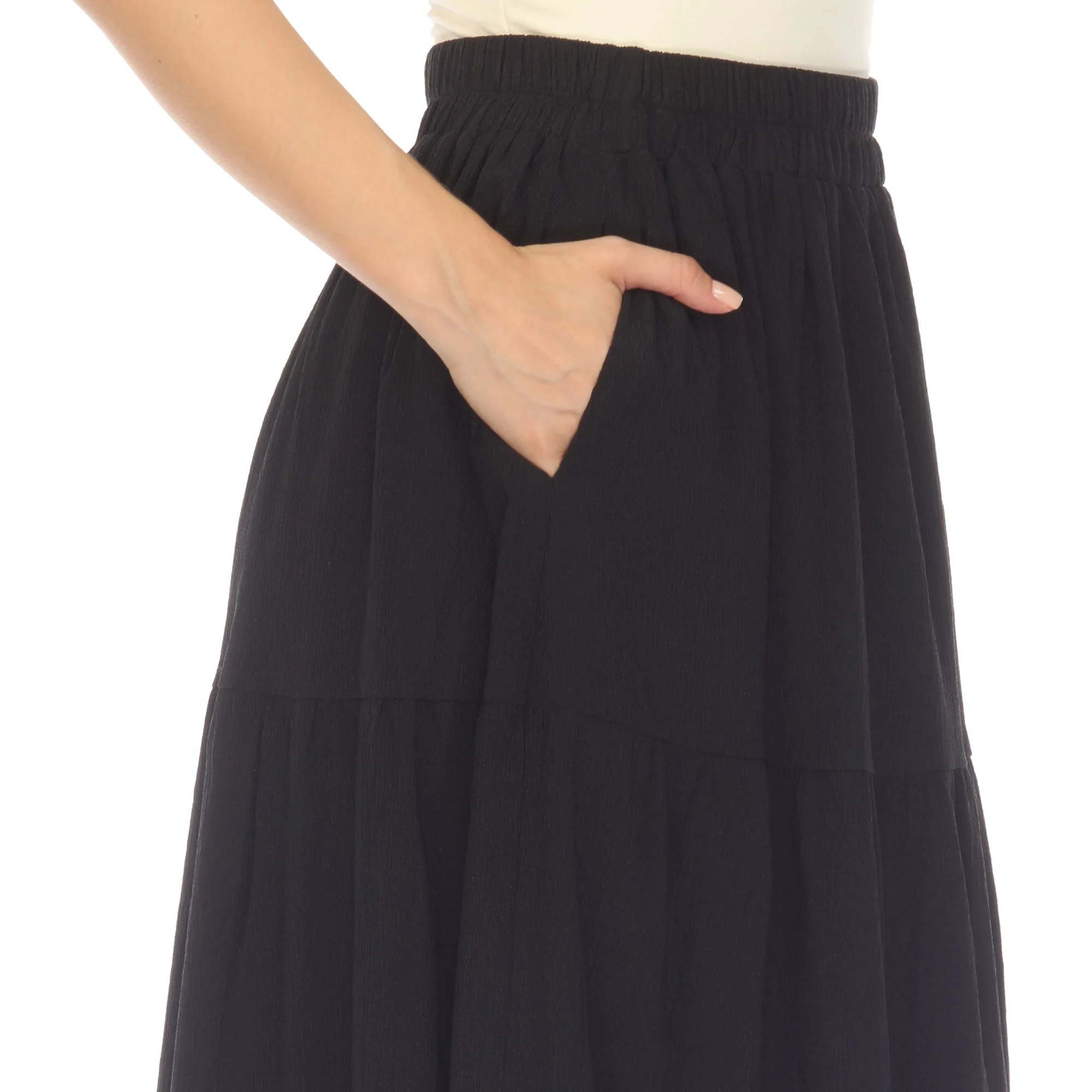 Pleated Tiered Maxi Skirt - Image 14
