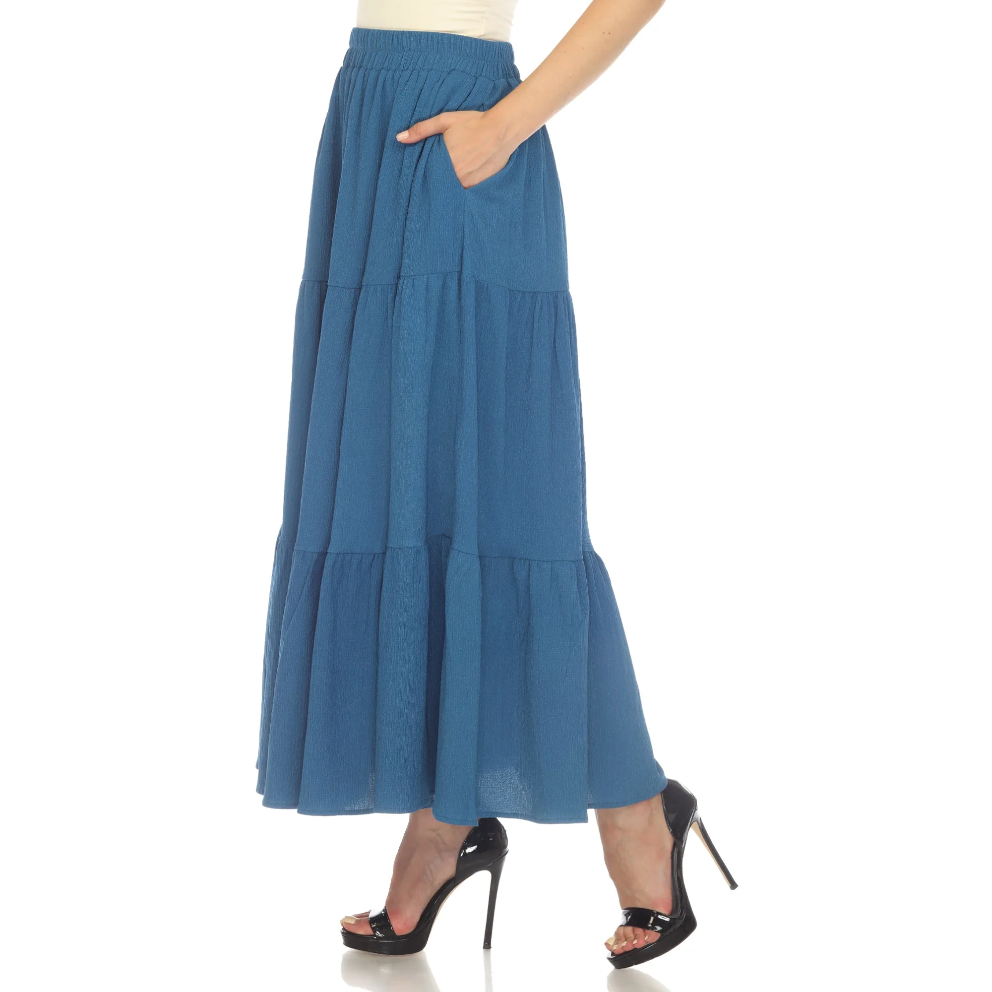 Pleated Tiered Maxi Skirt - Image 22